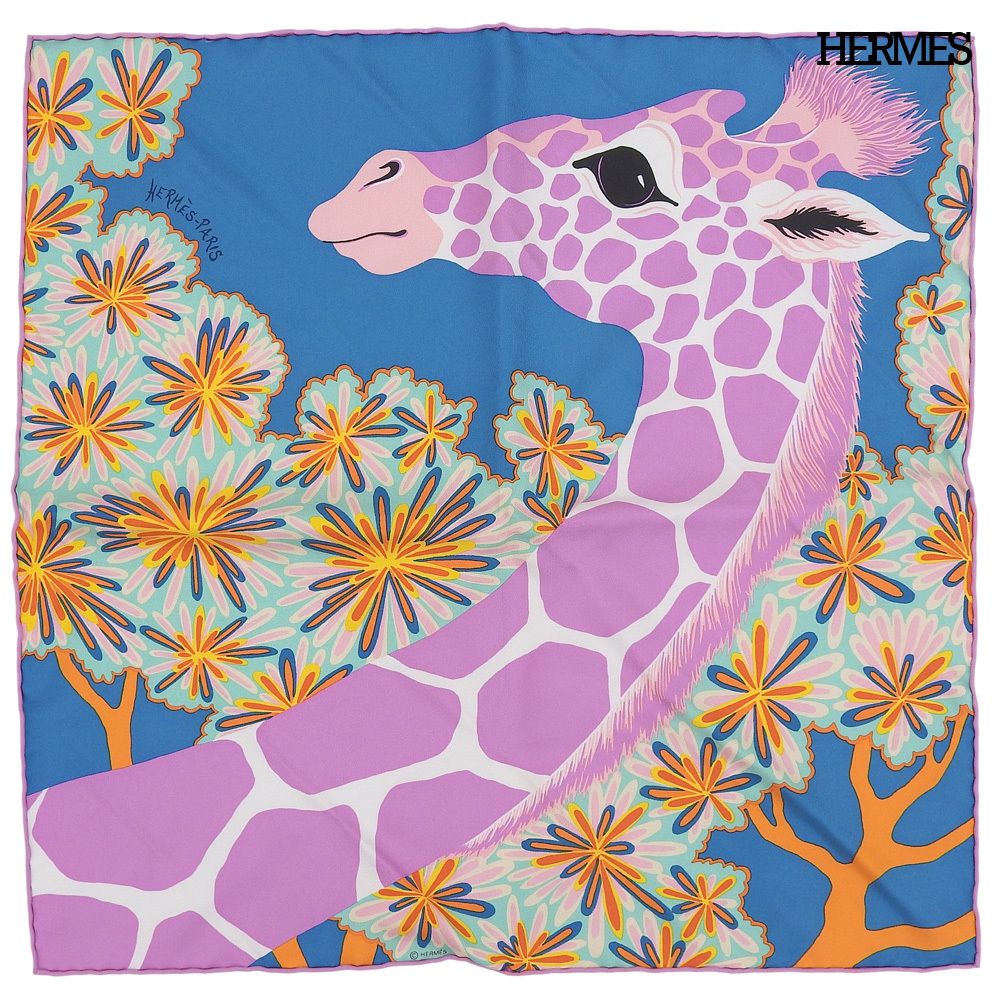 超美品 エルメス HERMES カレ45 THE THREE GRACES 三美神 シルク 