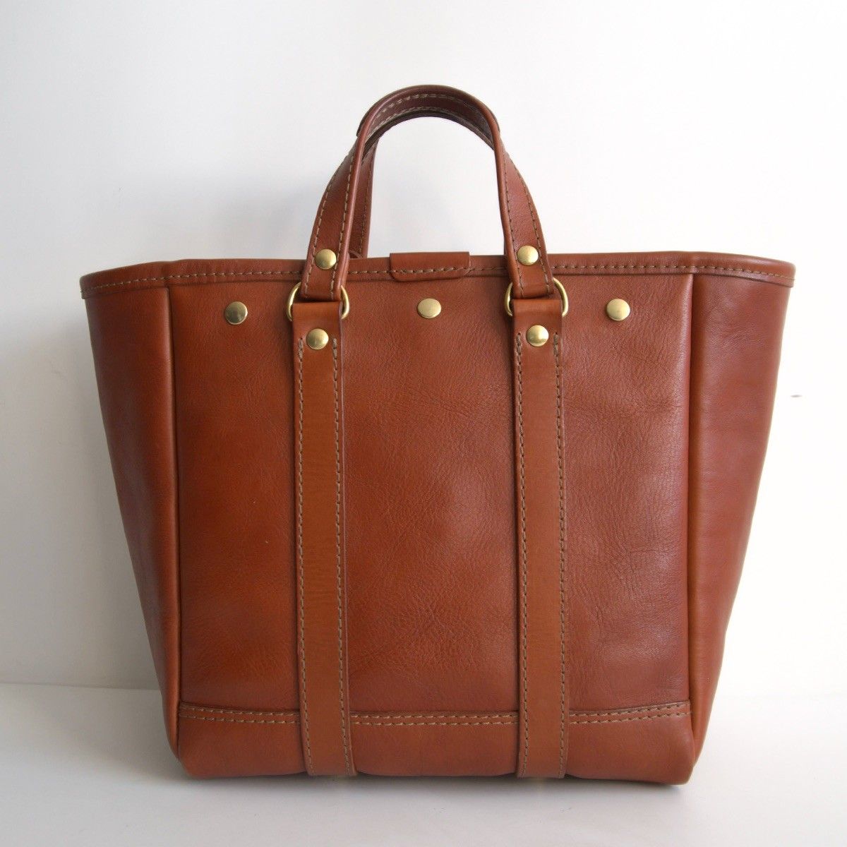 美品】 HERZ 【バケツ型トート(T-70)】ブラウン バッグ ヘルツ 鞄