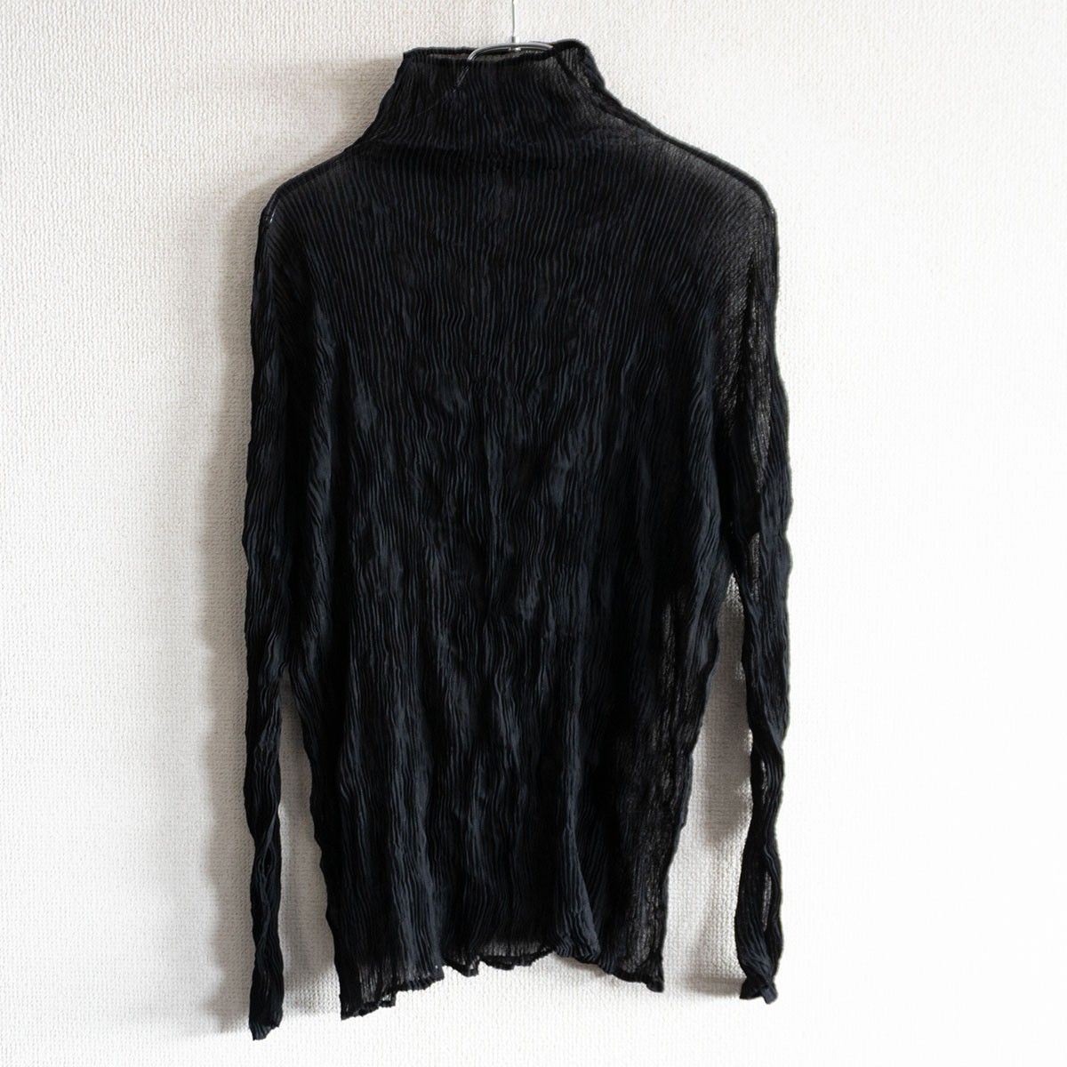 美品】 ISSEY MIYAKE FETE 【しわプリーツ ブラウス】ブラック
