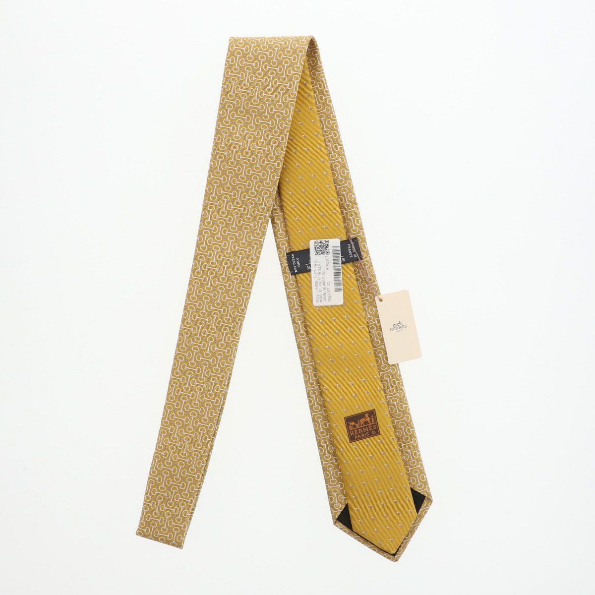 HERMES エルメス ネクタイ ネクタイ メンズ シルク ゴールド 中古