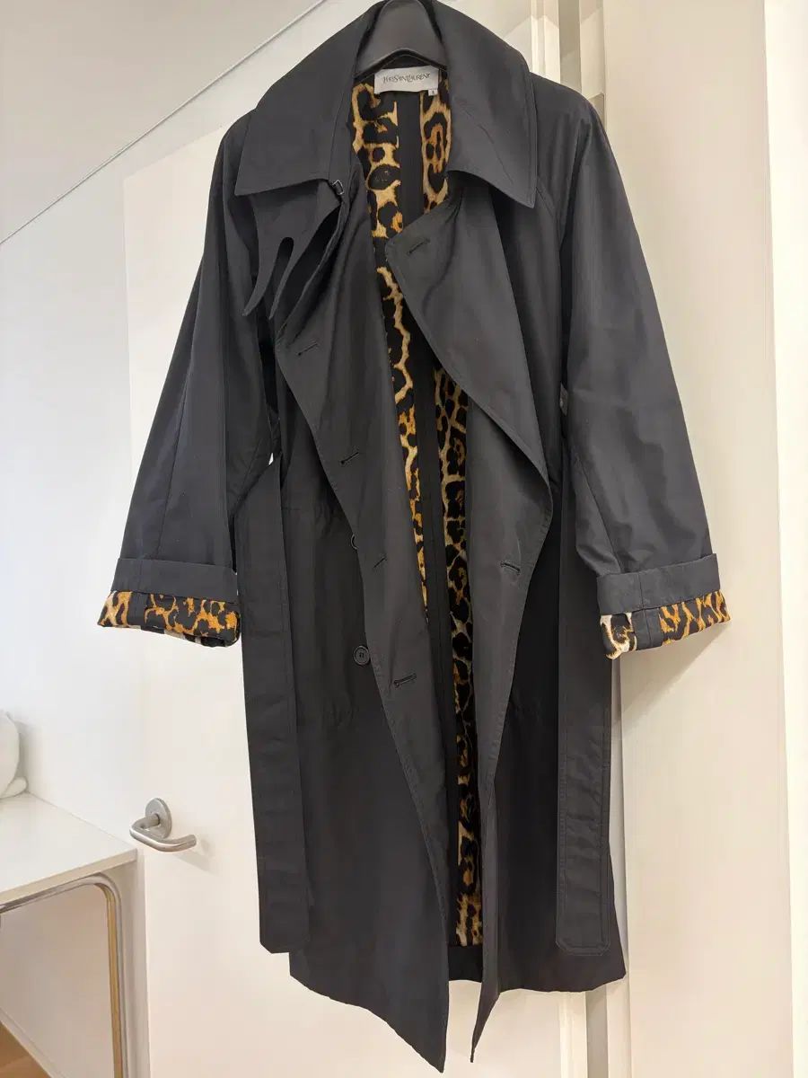トレンチコート ヒョウ柄 レオパード YVES SAINT LAURENT イヴ・サン