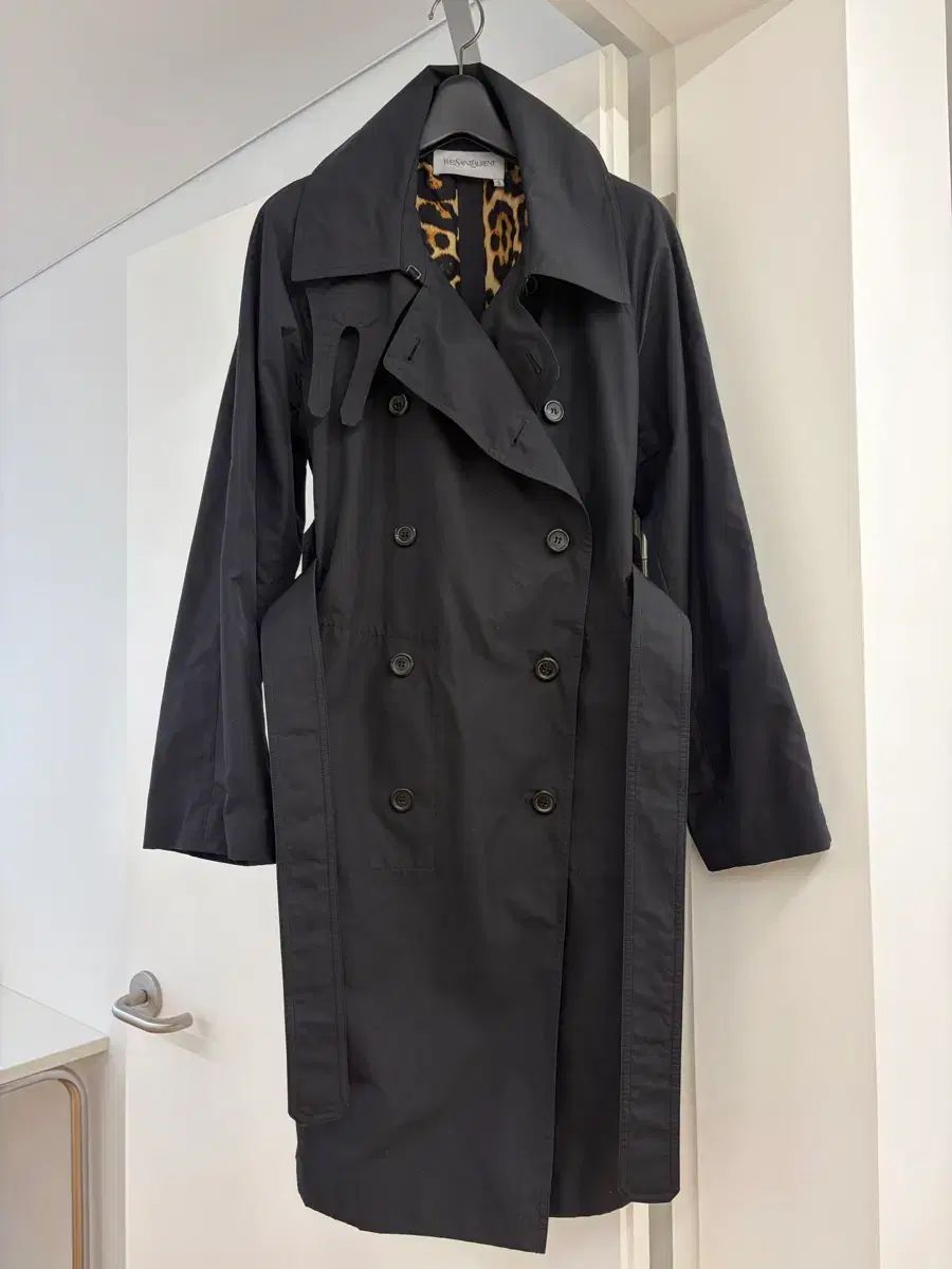 トレンチコート ヒョウ柄 レオパード YVES SAINT LAURENT イヴ・サン