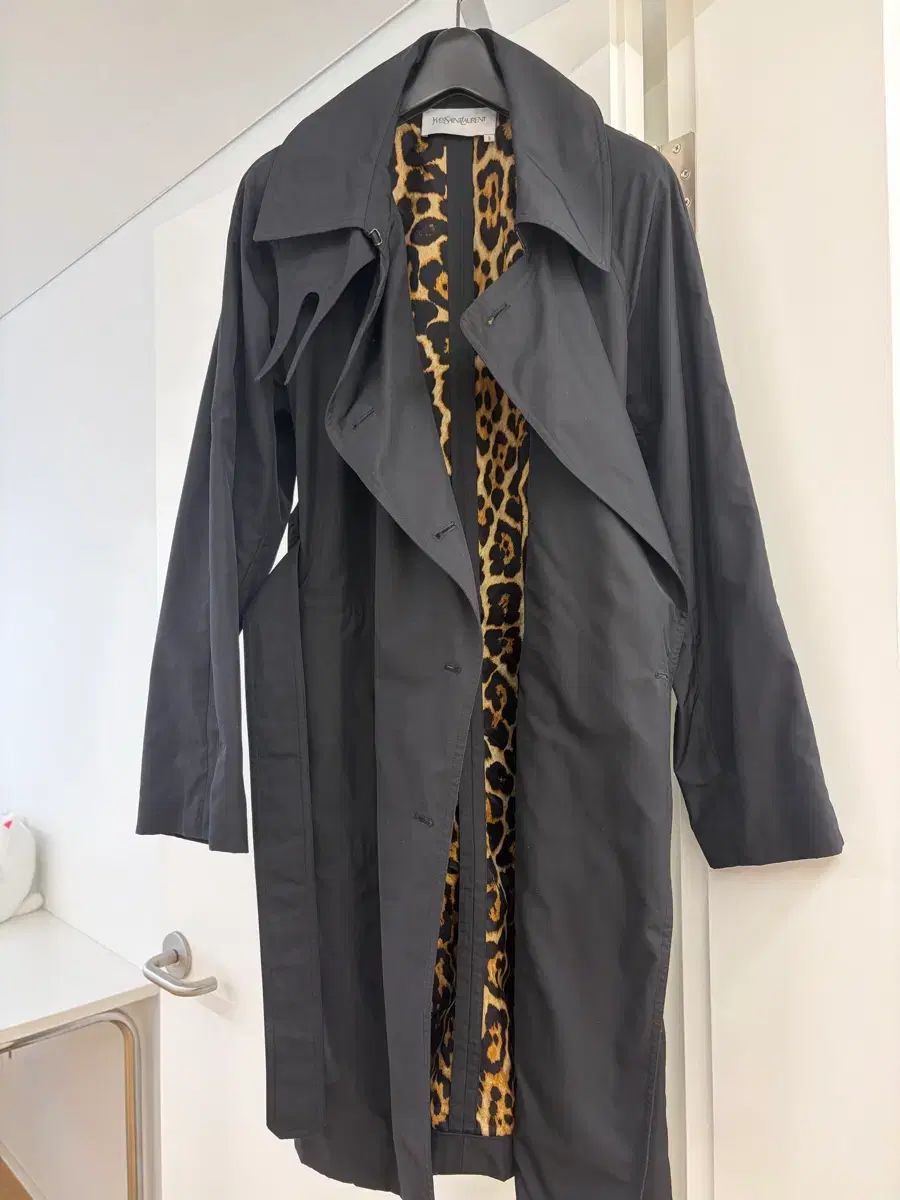 トレンチコート ヒョウ柄 レオパード YVES SAINT LAURENT イヴ・サン