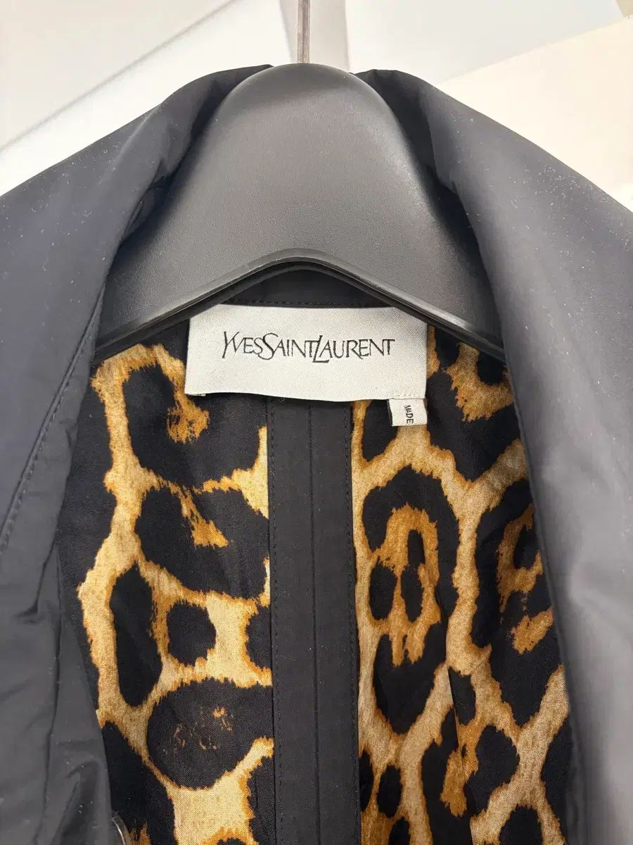 トレンチコート ヒョウ柄 レオパード YVES SAINT LAURENT イヴ・サン