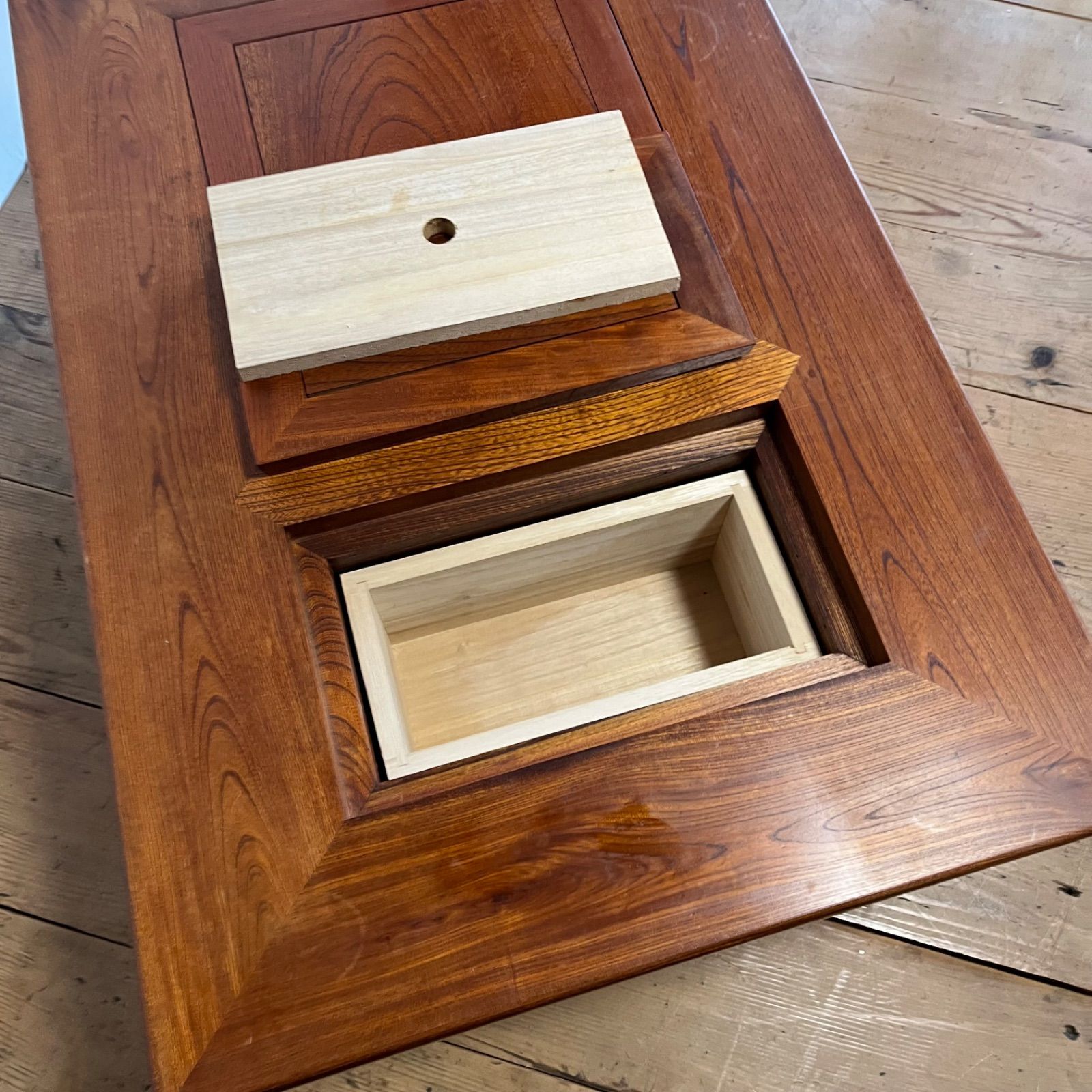 アンティーク 関西長火鉢 銅張り 古民家 家具 昭和レトロ 天然木材 欅