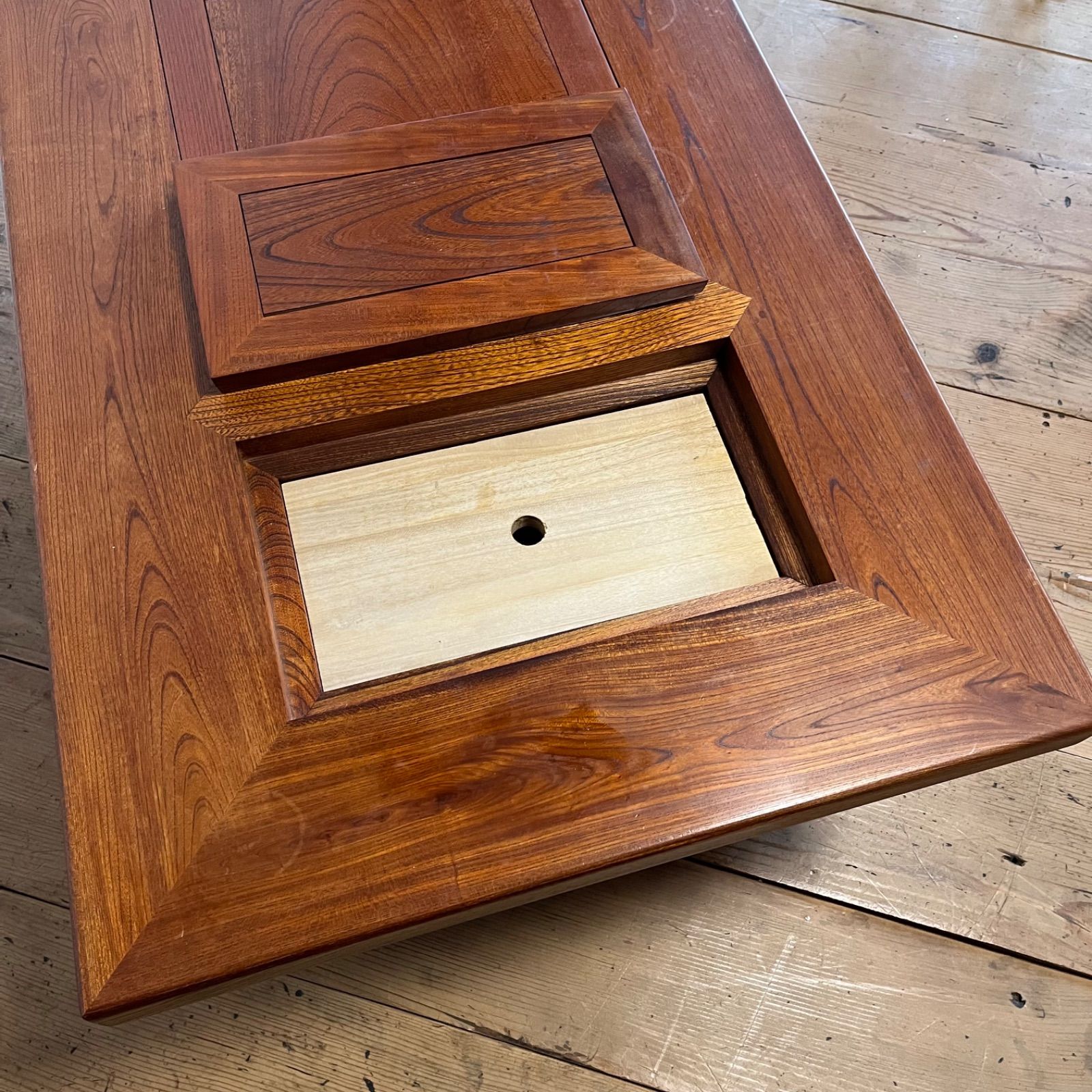 アンティーク 関西長火鉢 銅張り 古民家 家具 昭和レトロ 天然木材 欅