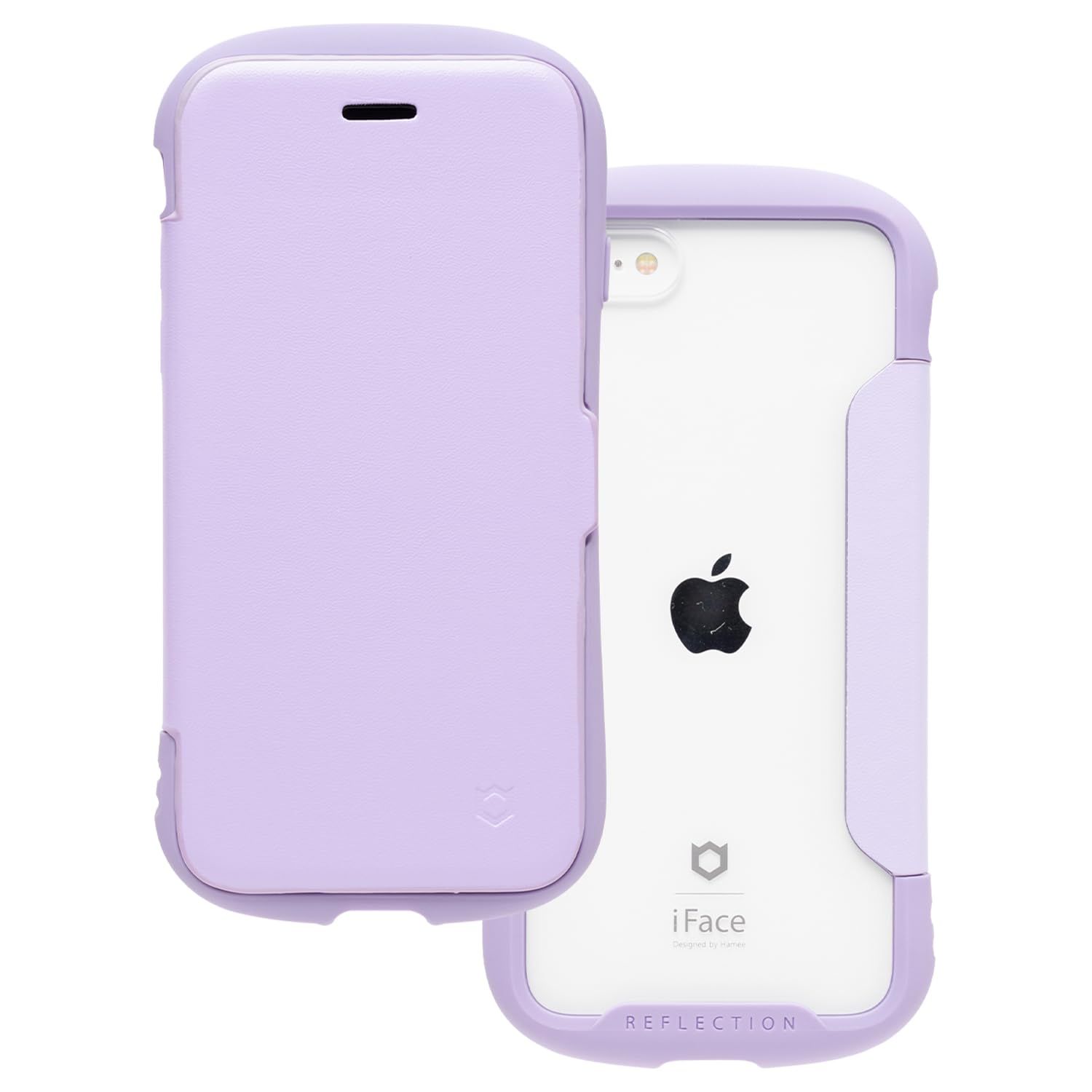 iFace Reflection iPhone SE(第3世代/第2世代)/8/7 ケース 手帳型 クリアケース (パープル)【 アイフェイス スマホケース 耐衝撃 アイフォン se3 se2 [パープル] [iPhone SE(第3世代/第2世代)/8/7]