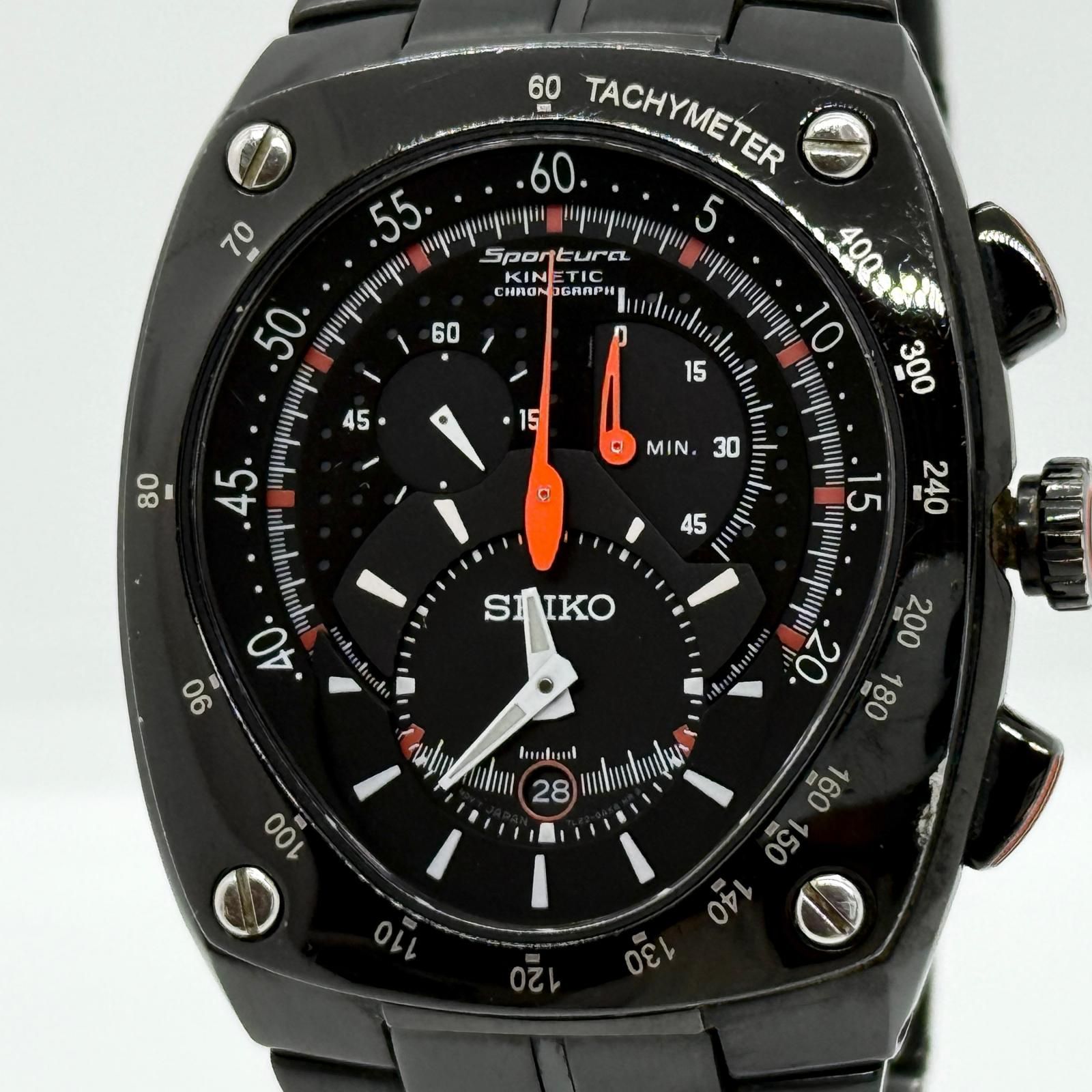 SEIKO セイコー Sportura キネティック 7L22-0AD0 ブラック AT メンズ 