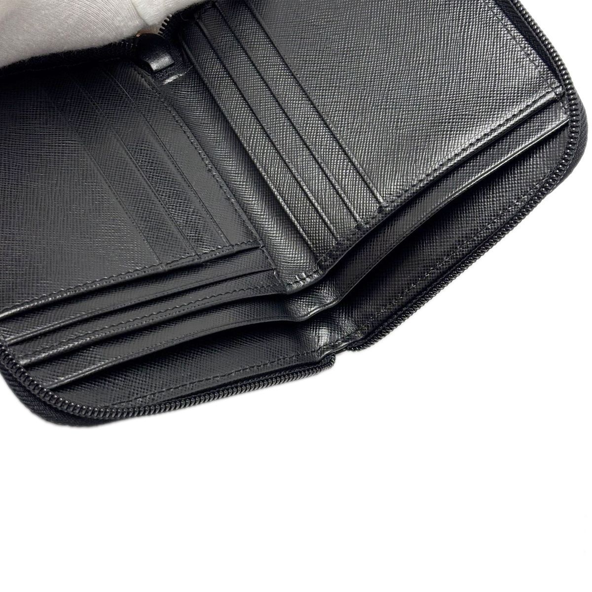 中古】 プラダ 財布 二つ折り財布 テスート ナイロン レザー ブラック