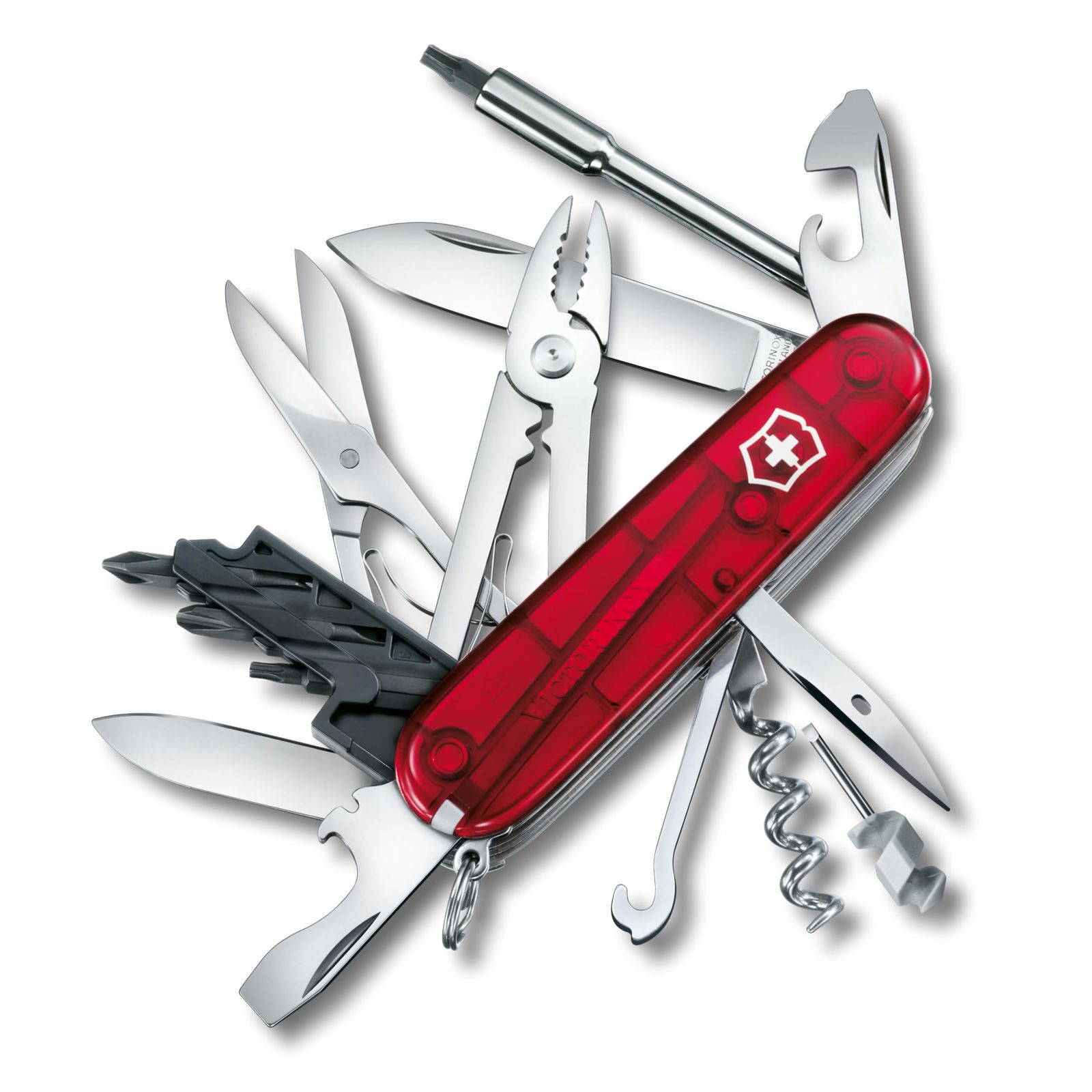 VICTORINOX(ビクトリノックス) サイバーツール M スイス・アーミーナイフ 多機能 ナイフ DIY 精密ドライバーセット PC 分解 工具セット 32機能を搭載したスイス製マルチツール 【国内正規品】 1.7725.T [サイバーツール] [M]