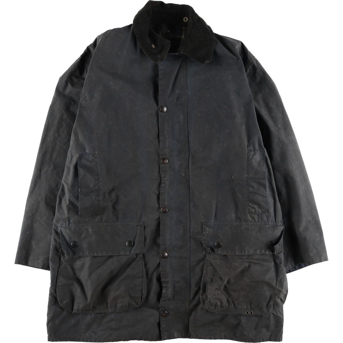 古着 80年代 バブアー Barbour BORDER ボーダー 2ワラント ワックス