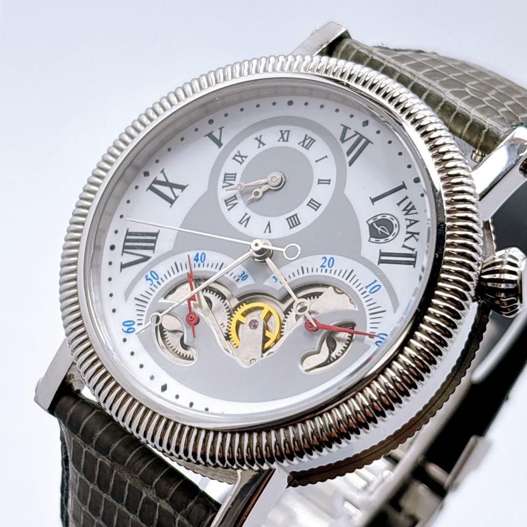 695 IWAKI イワキ ラウンド 自動巻き 裏スケ 腕時計