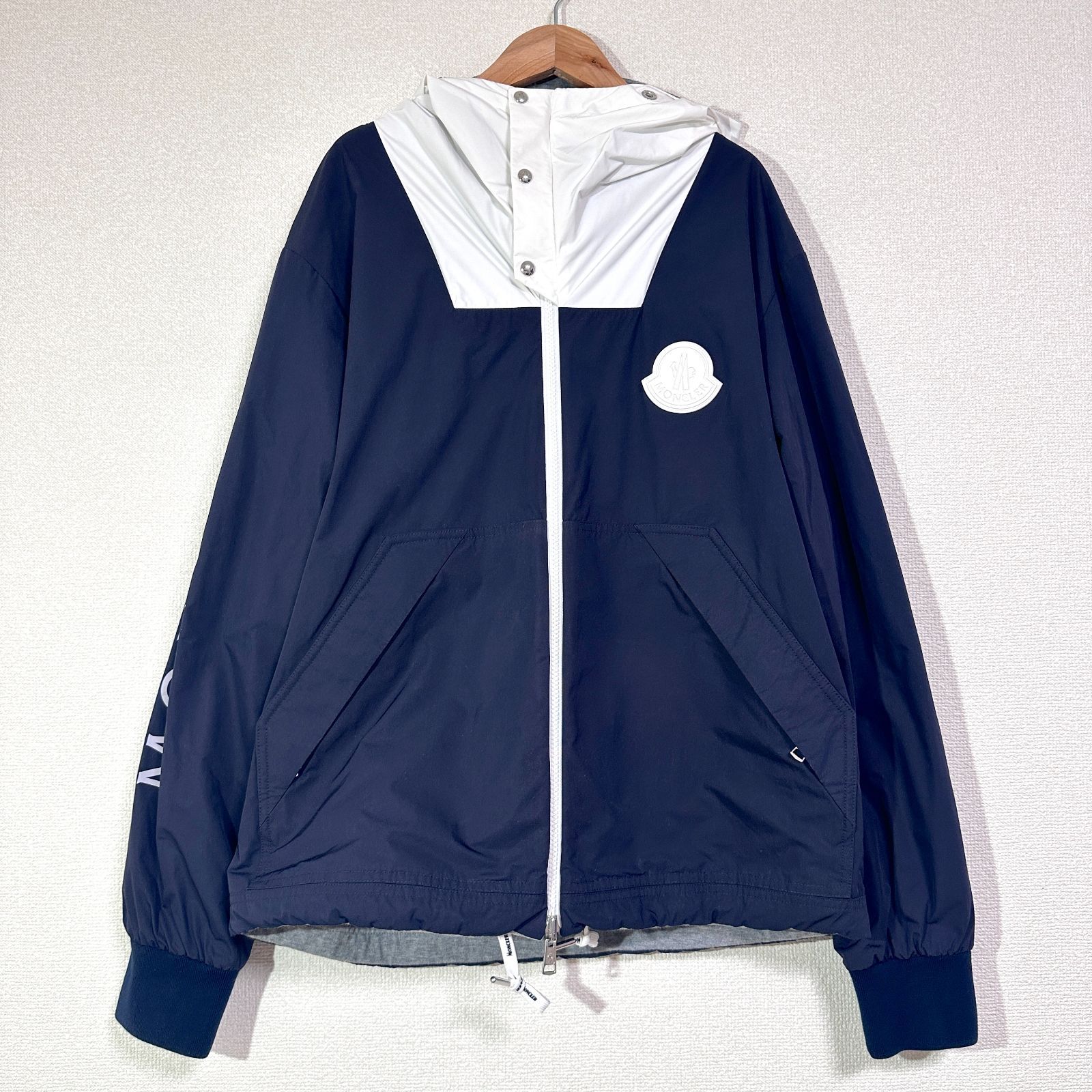 モンクレール MONCLER ジップアップ パーカーブルゾン 紺 M