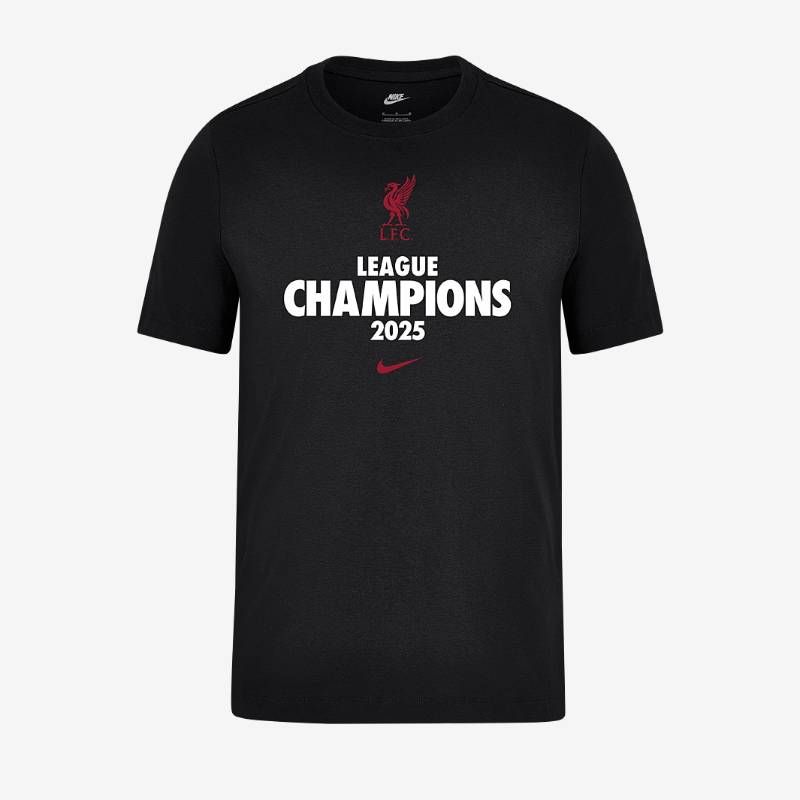 【送料無料・匿名配送】Nike ナイキ リヴァプール 25/26 優勝記念 リーグ制覇 Tシャツ 黒 ブラック チャンピオン 新品 正規品