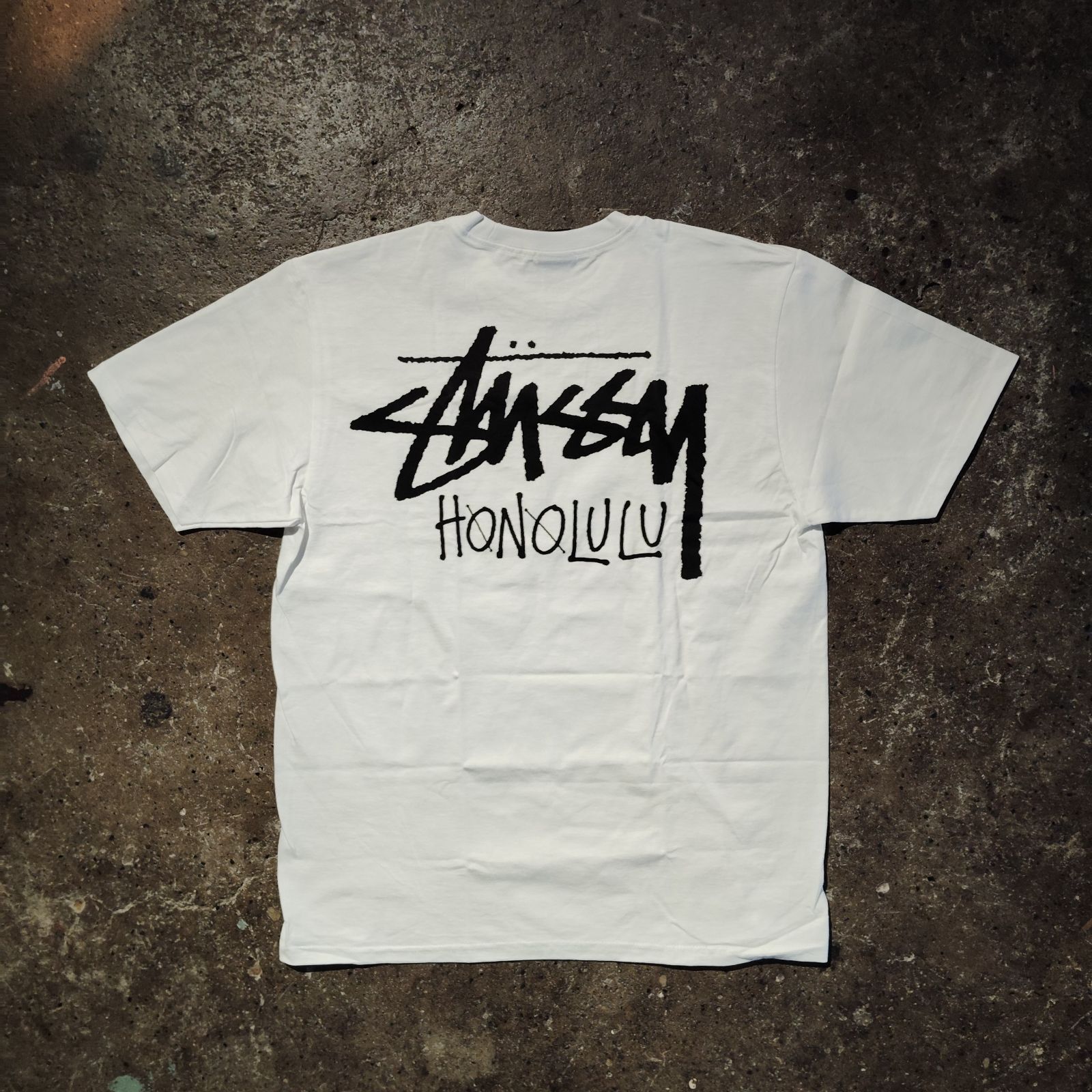 STUSSY STOCK HONOLULU TEE WHITE M ステューシー ホノルル限定 T