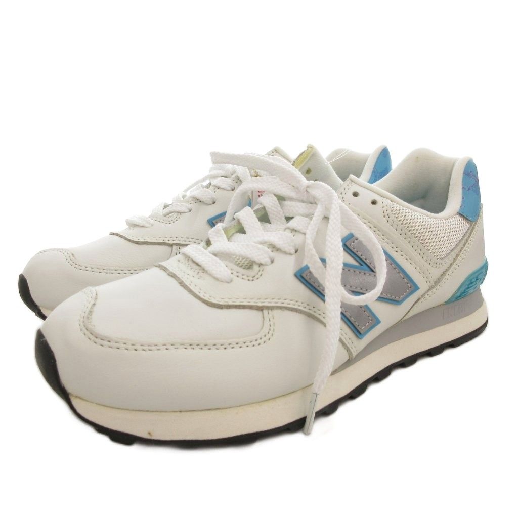 ニューバランス NEW BALANCE サガン鳥栖 コラボ タグ付き ML574TU2 スニーカー シューズ 26.5 白 ホワイト 青 ブルー /FF