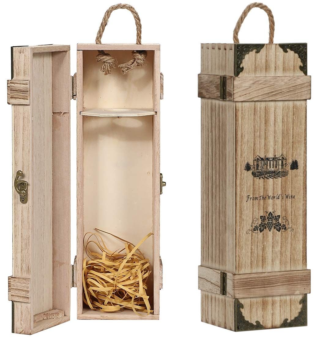 r_planning 木製 ワイン ケース ギフト ボックス 木箱 1本入れ ウッド