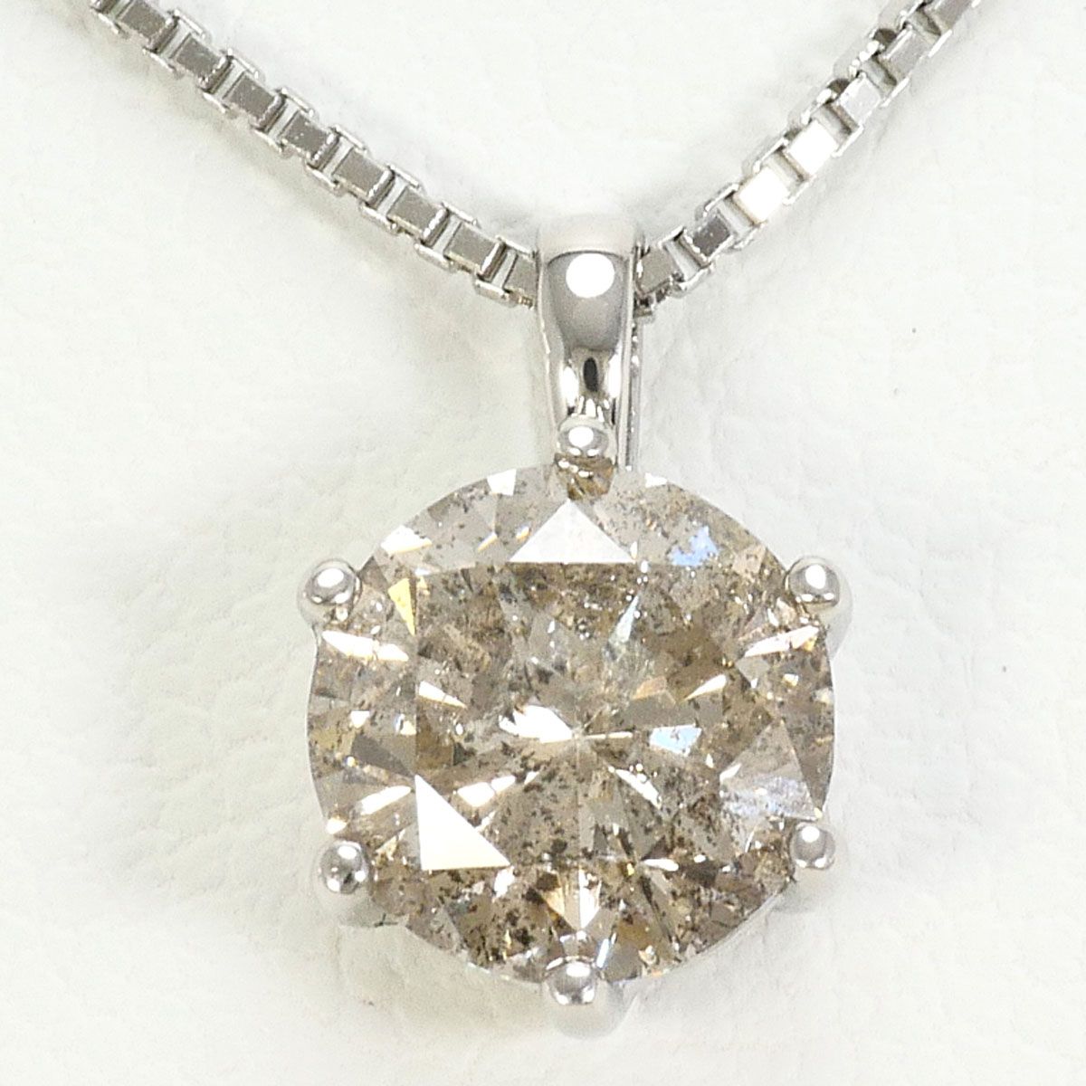 ダイヤモンド 1.00ct Pt900 Pt850 プラチナ ダイヤ ネックレス 