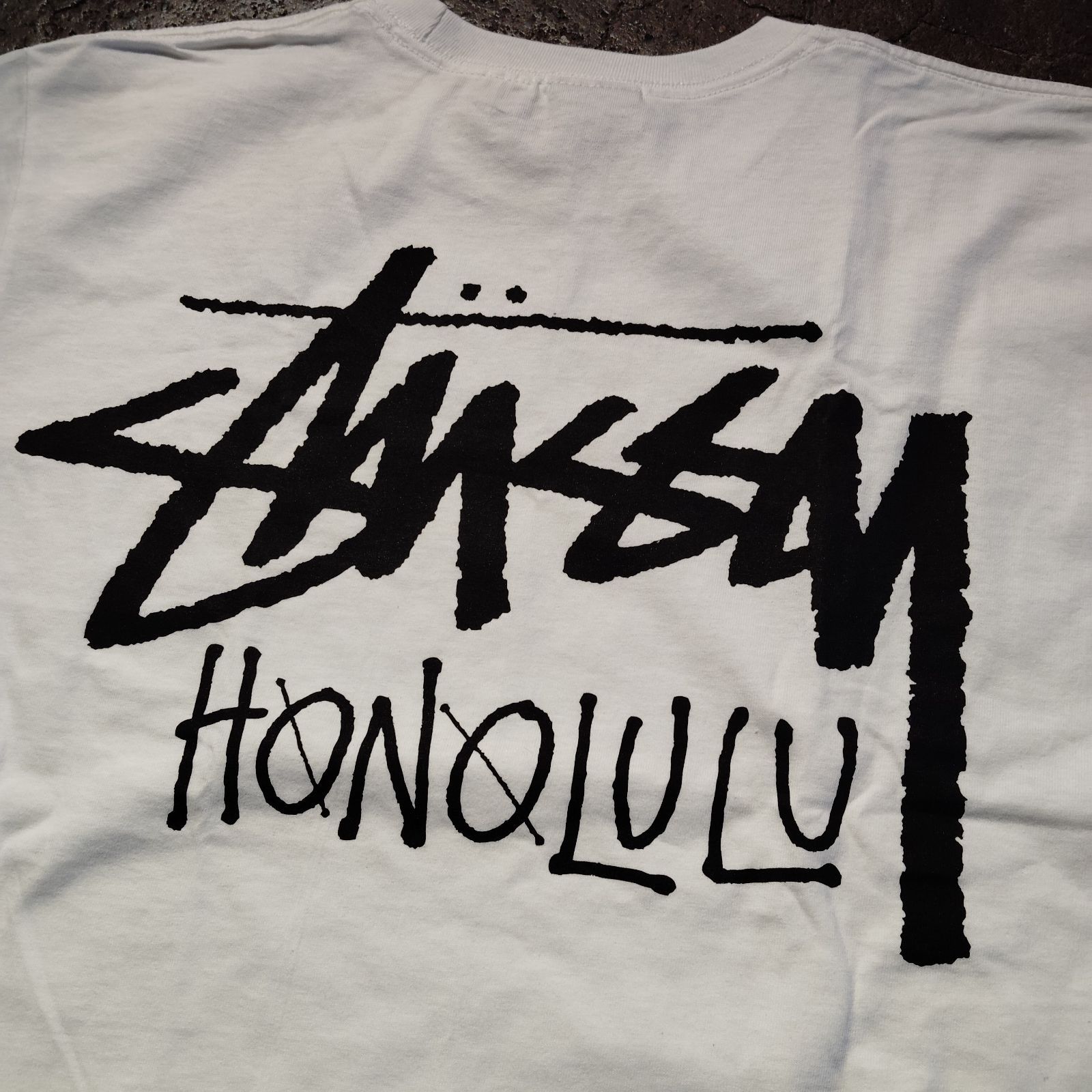 STUSSY STOCK HONOLULU TEE WHITE M ステューシー ホノルル限定 T