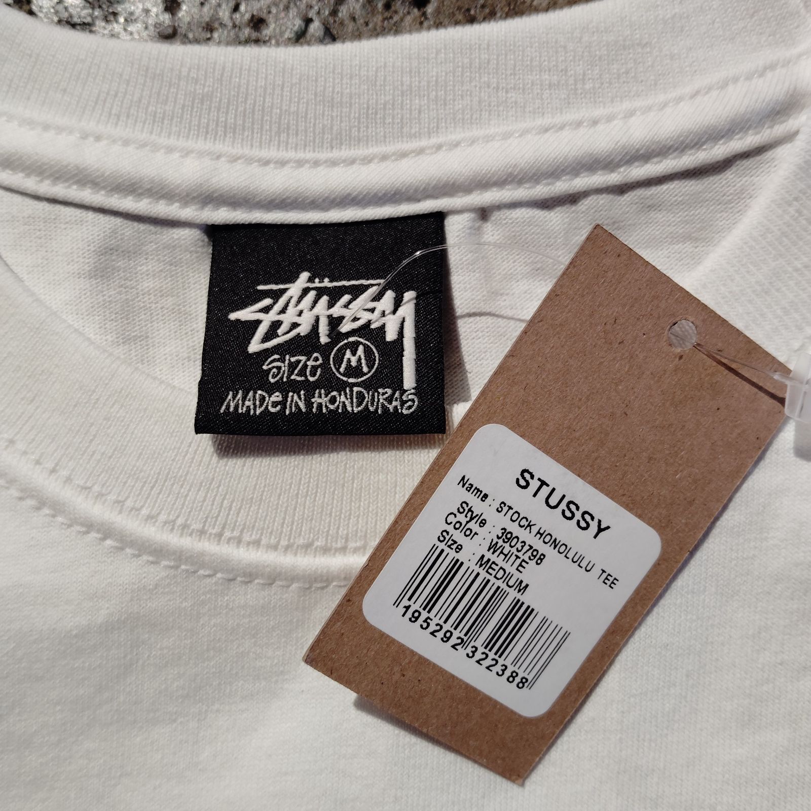 STUSSY STOCK HONOLULU TEE WHITE M ステューシー ホノルル限定 T 