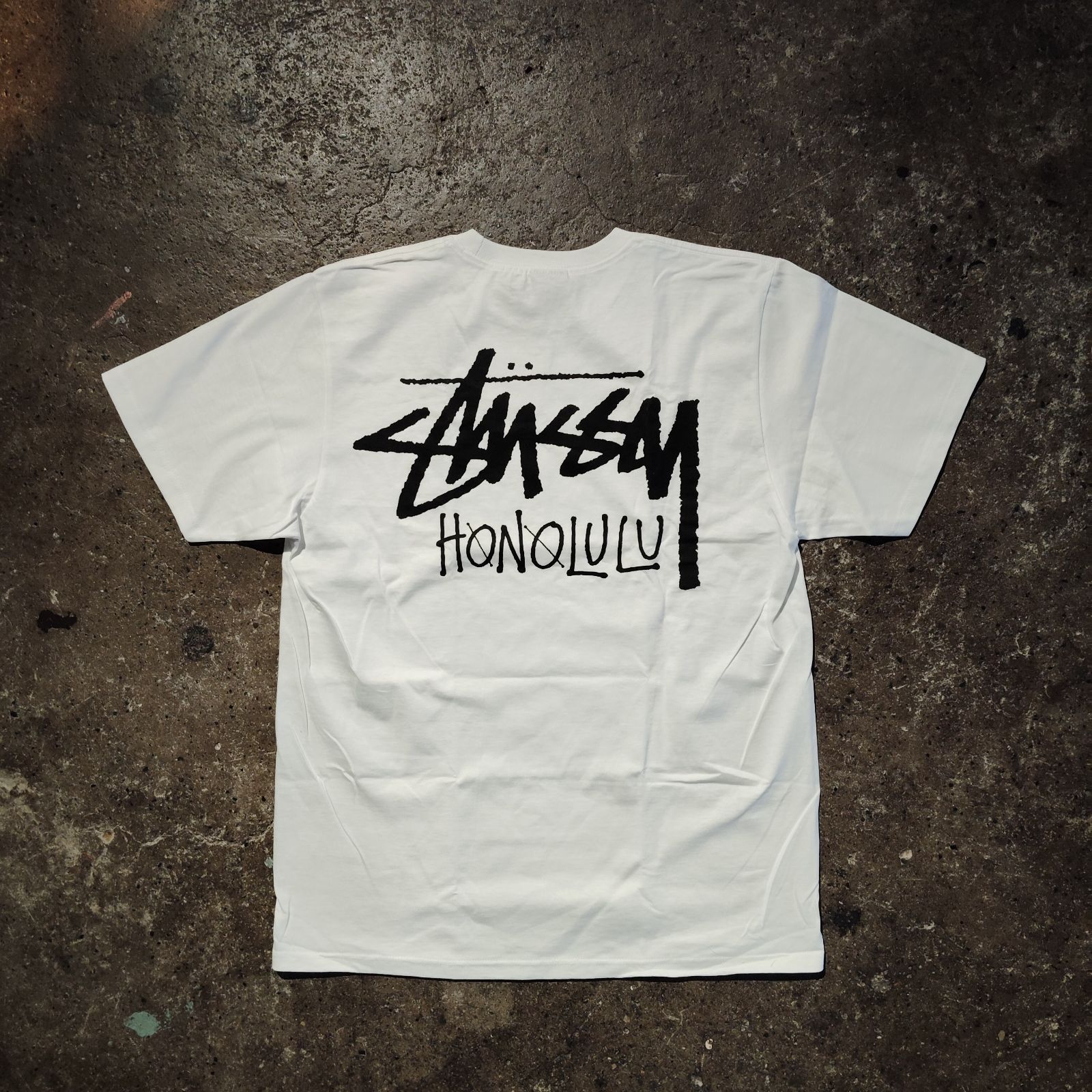 STUSSY STOCK HONOLULU TEE WHITE M ステューシー ホノルル限定 T