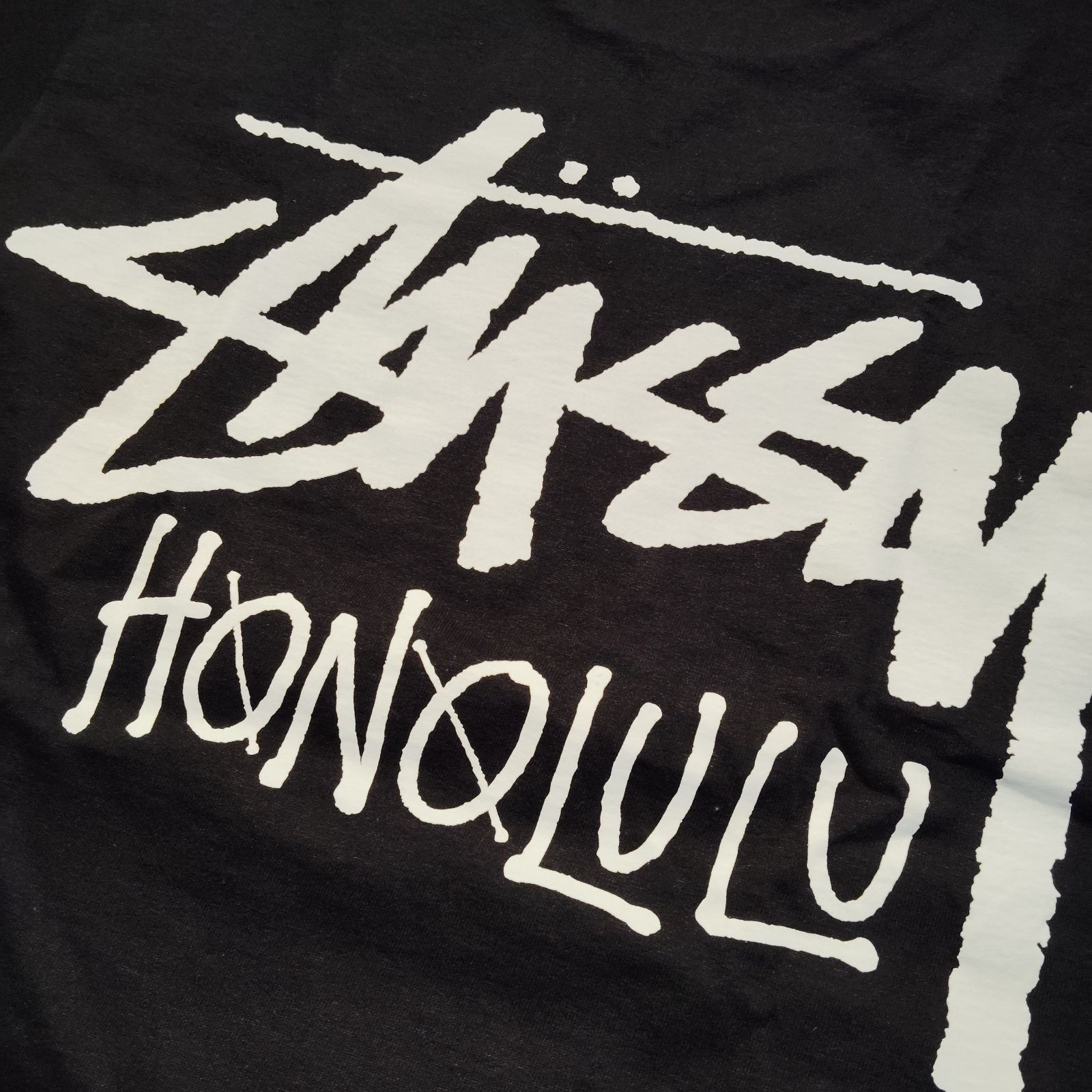 STUSSY STOCK HONOLULU TEE BLACK S ステューシー ホノルル限定 T