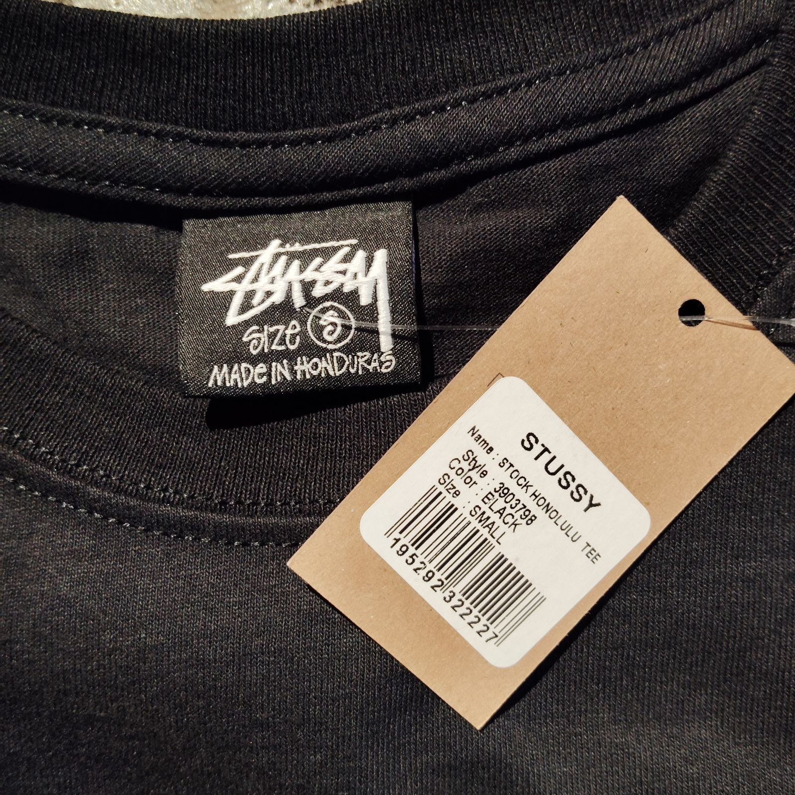 STUSSY STOCK HONOLULU TEE BLACK S ステューシー ホノルル限定 T 