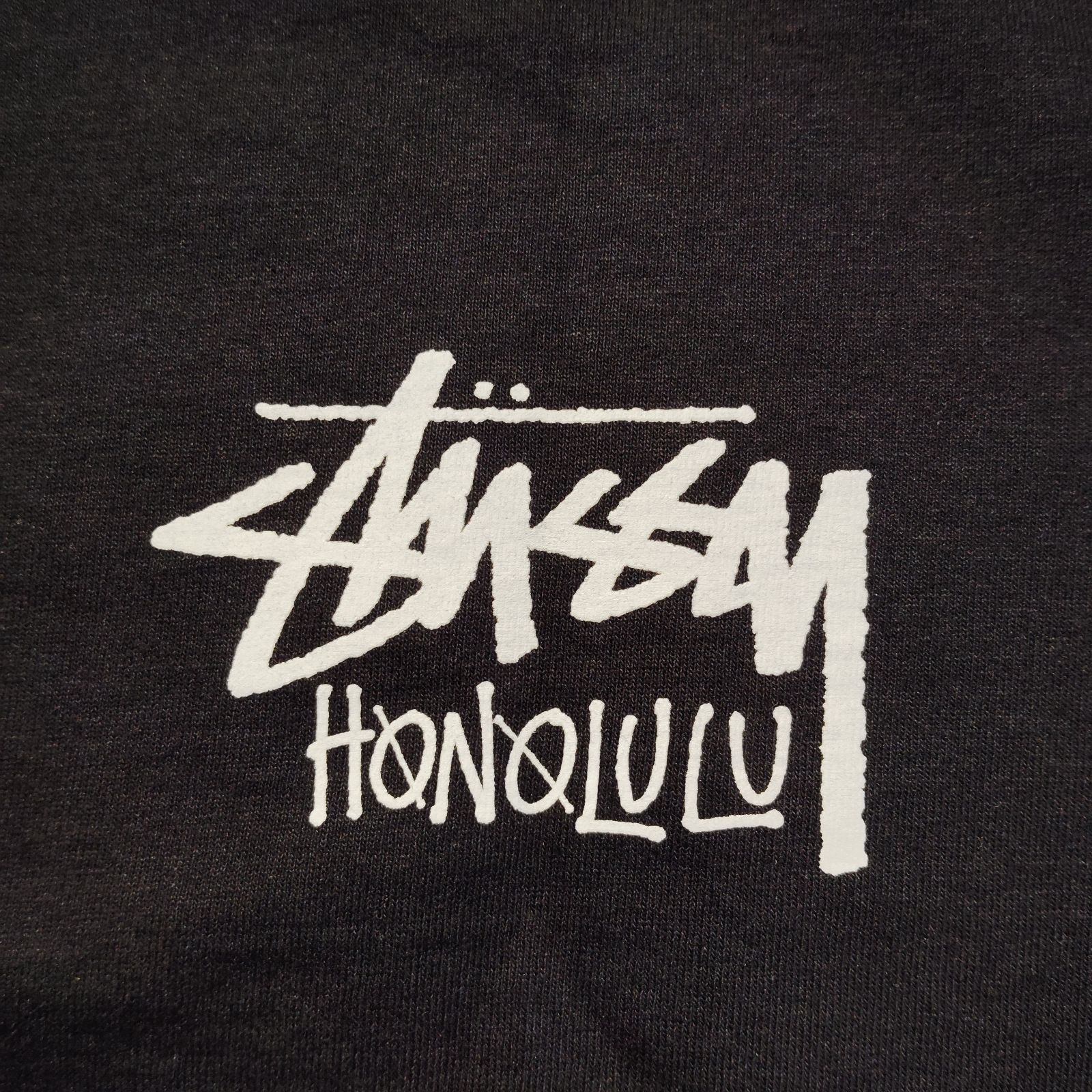 STUSSY STOCK HONOLULU TEE BLACK S ステューシー ホノルル限定 T
