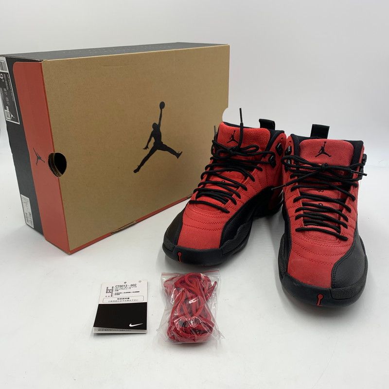 中古品】NIKE ナイキ AIR JORDAN 12 RETRO REVERSE FLU GAME CT8013 