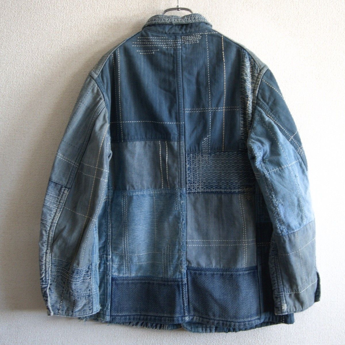 美品】 BLUE BLUE JAPAN 【襤褸 パッチワーク カバーオール ジャケット 