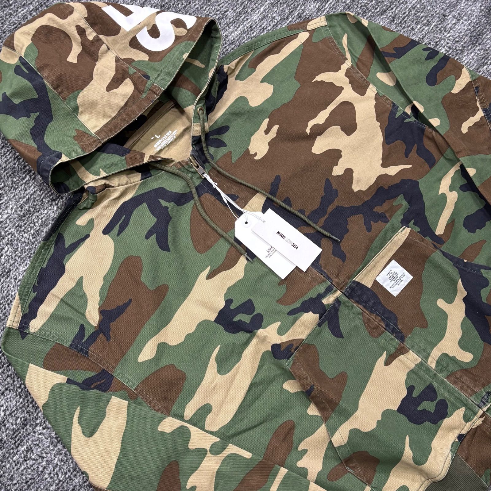 未使用品 WIND AND SEA WDS × SMOOTHY Duck Jacket CAMO L ウィン