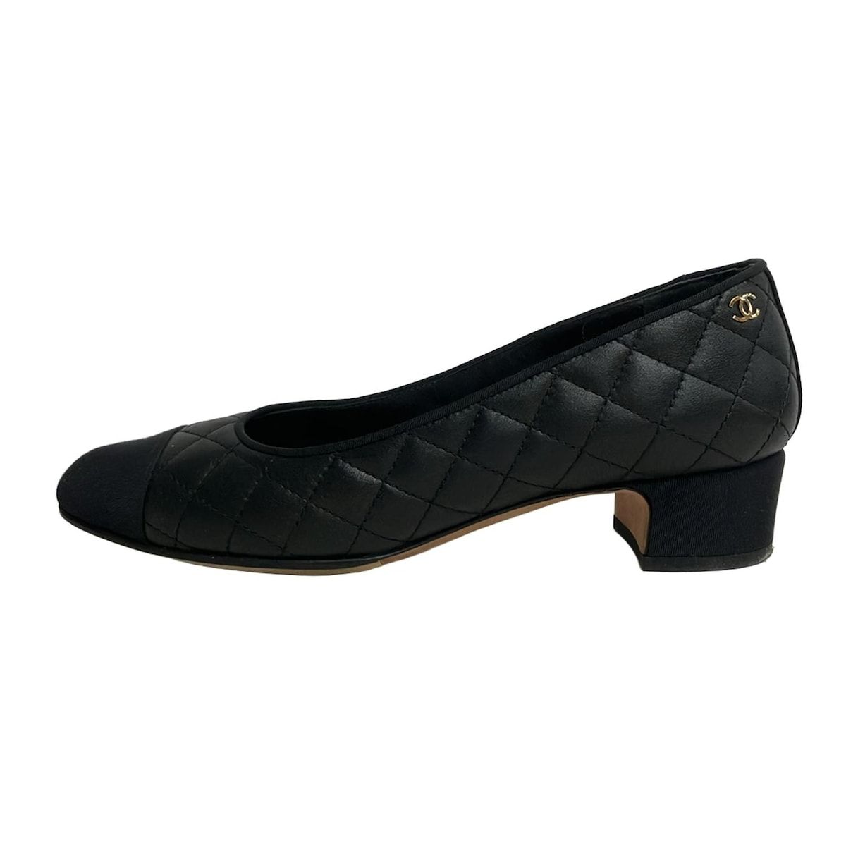 シャネル CHANEL 靴 パンプス 36 1/2 C レザー 黒 レディース CHANEL 
