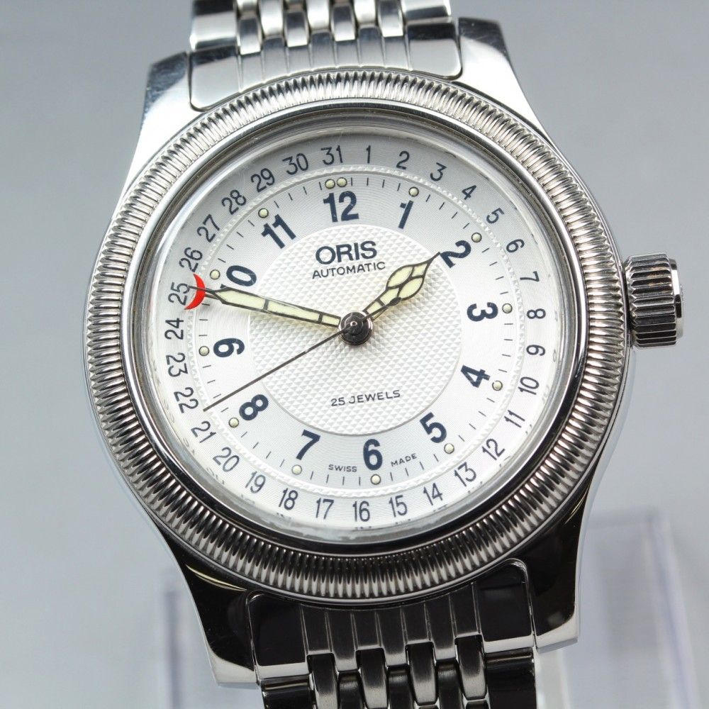 稼働品 ORIS ビッククラウン 7503 ポインターデイト 自動巻き 44mm メンズ 16720