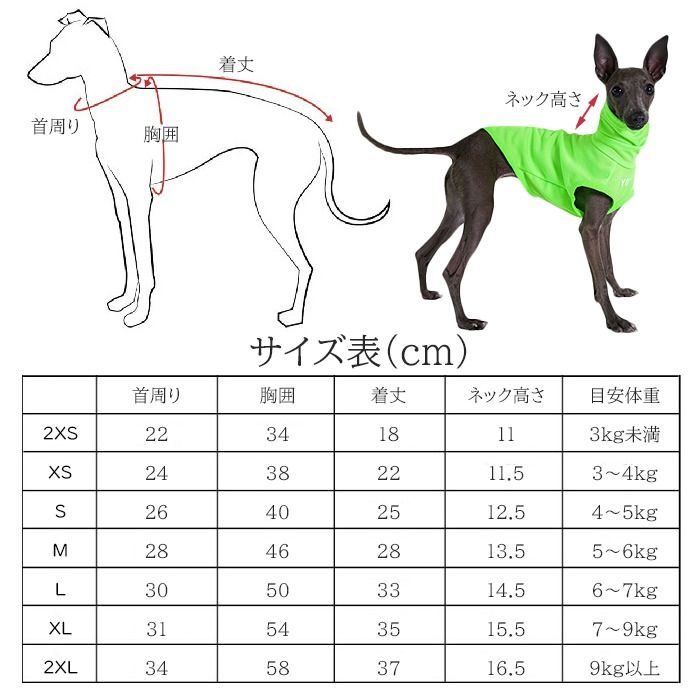 XS】イタリアングレーハウンド 服 イタグレ ミニピン ウィペット