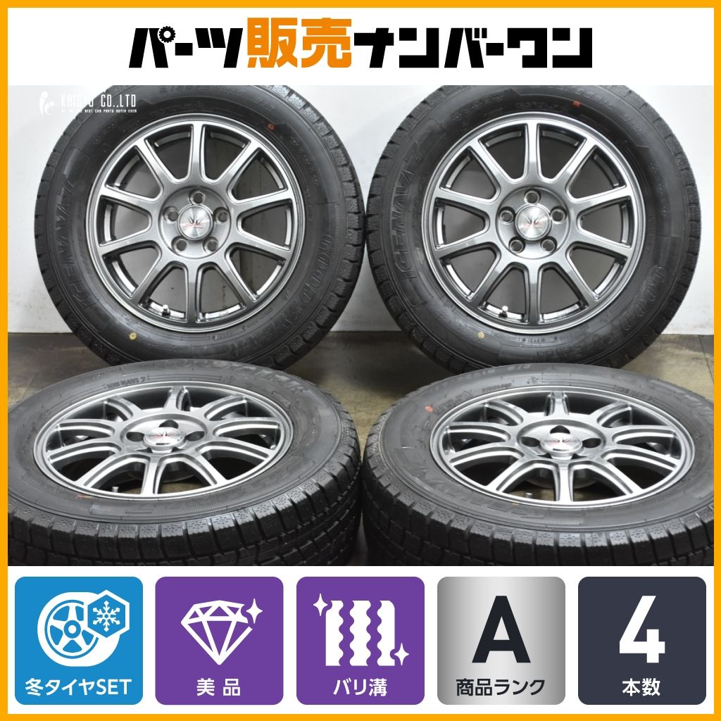 バリ溝 美品】ロクサーニスポーツ 15in 6.0J +43 PCD100 アイスナビ7