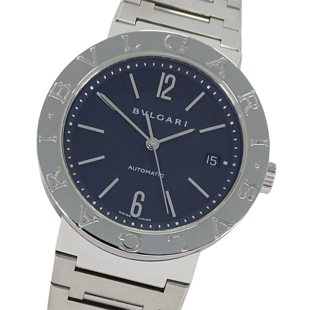 ブルガリ BVLGARI 時計 メンズ ブランド ブルガリブルガリ デイト 自動巻き AT ステンレス SS BB38SS シルバー ブラック ラウンド 磨き済み
