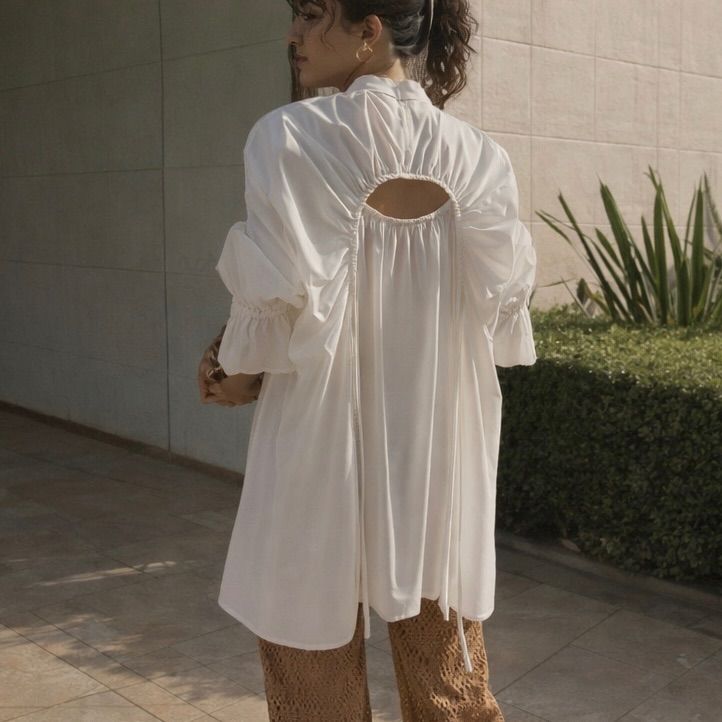 AMERI Vintage MEDI BOX TUNIC SHIRT アメリ ヴィンテージ 七分袖 ノー