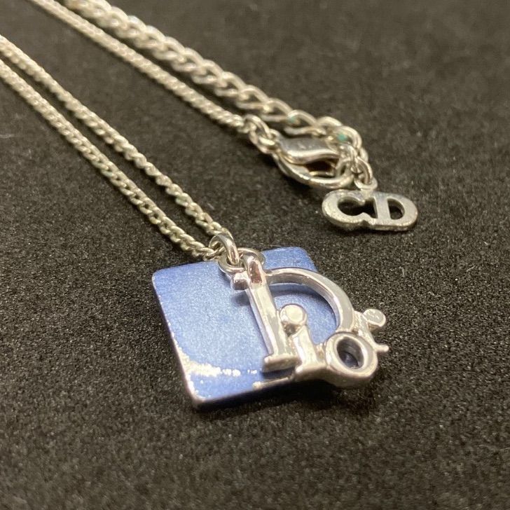 Christian Dior ディオール ネックレス シルバー ロゴ 660 - メルカリ