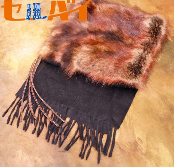 本物 フェンディ 最高級セーブルファー毛皮セレリアリボン付きピュア