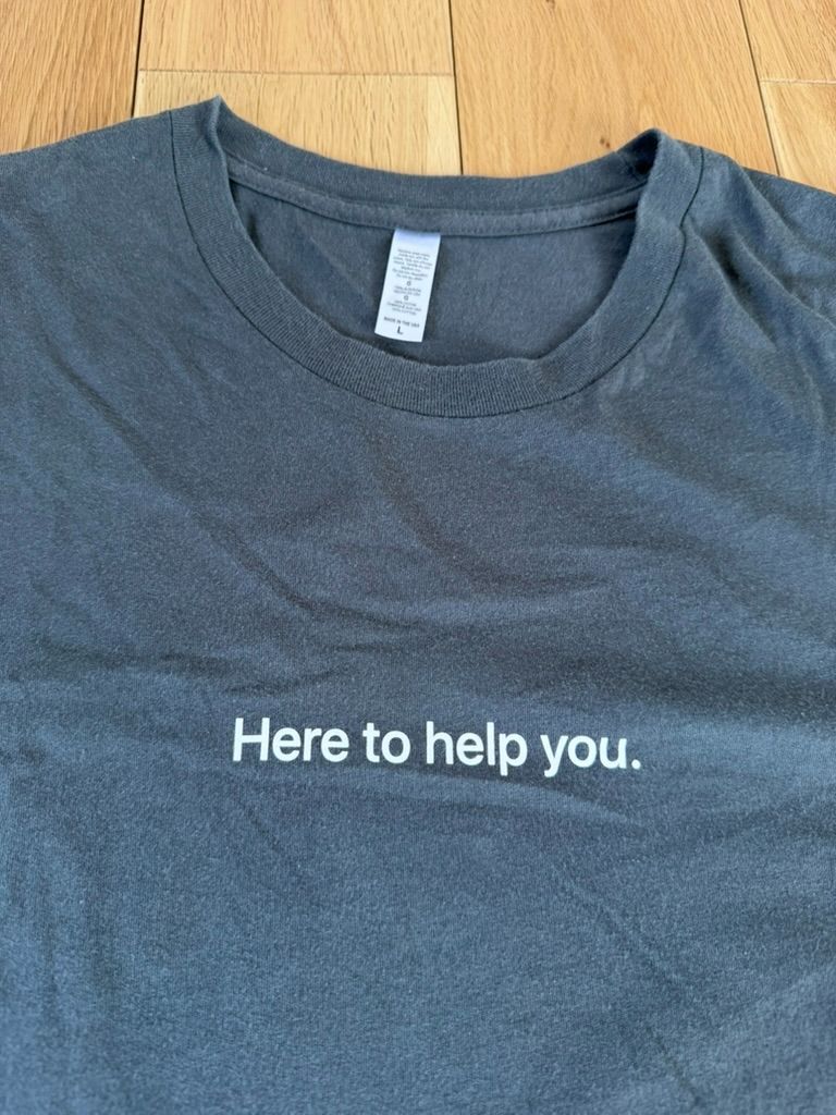 Apple 非売品 Tシャツ Here to help you USA製 Lサイズ - メルカリ