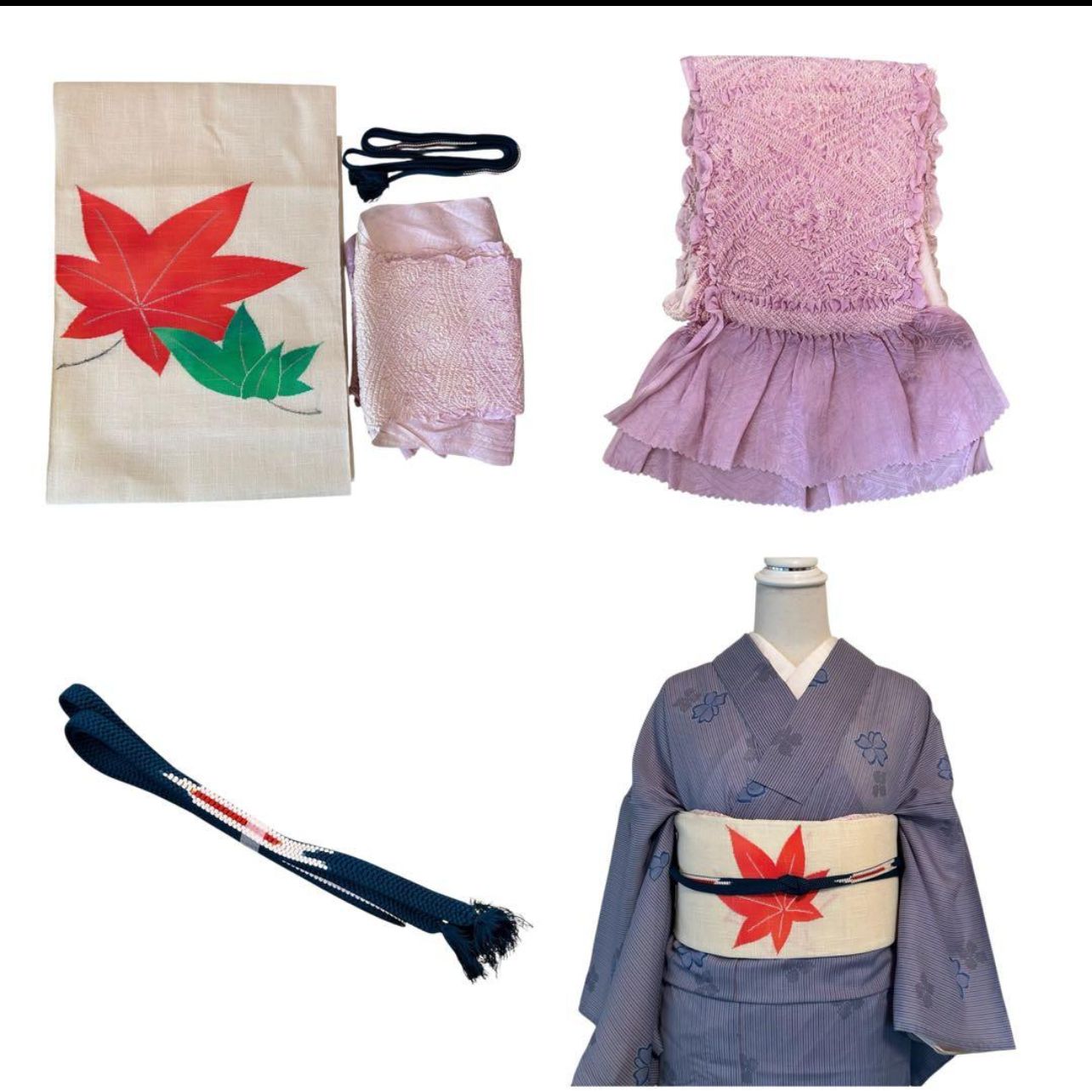 薄物 夏物 化繊 紗紬風 小紋 フルセット 4点 M 〜L カタ1-10 - メルカリ