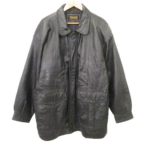 TIBOLRENO ラムレザー ジャケット 羊革 革ジャン コート XL 黒