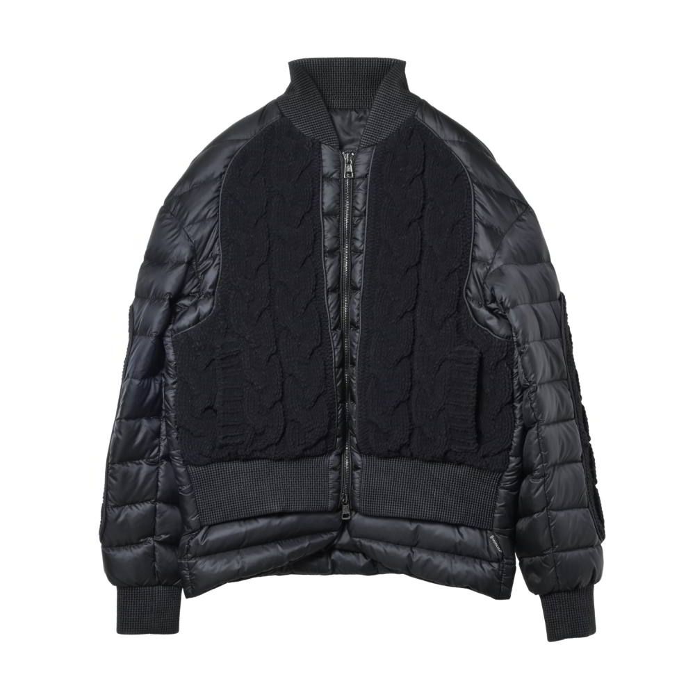 MONCLER Y ケーブル ニット ドッキング ダウン ジャケット 【公式通販】