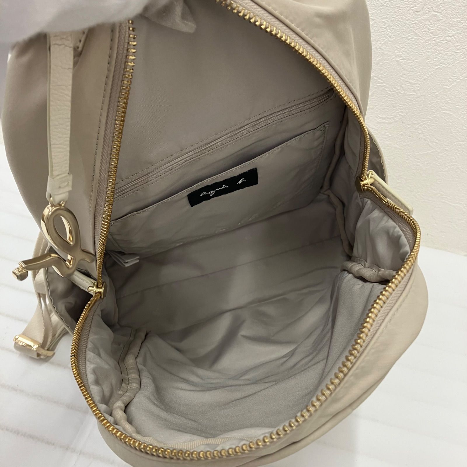 9809 agnès b. アニエスベー リュック バックパック ベージュ系 