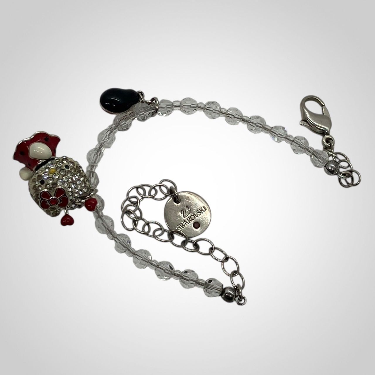 SWAROVSKI スワロフスキー キティ ブレスレット てんとう虫チャーム付
