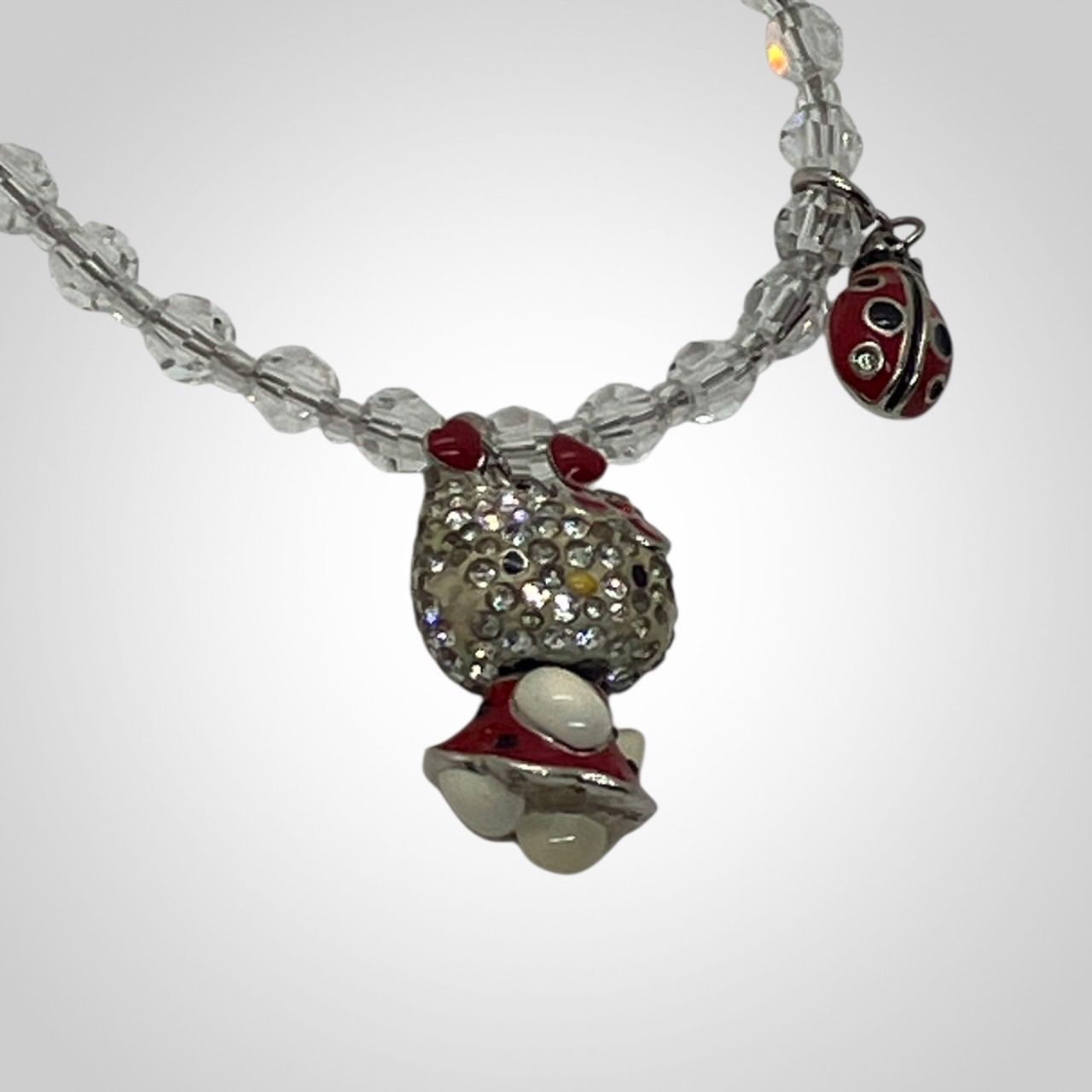 SWAROVSKI スワロフスキー キティ ブレスレット てんとう虫チャーム付
