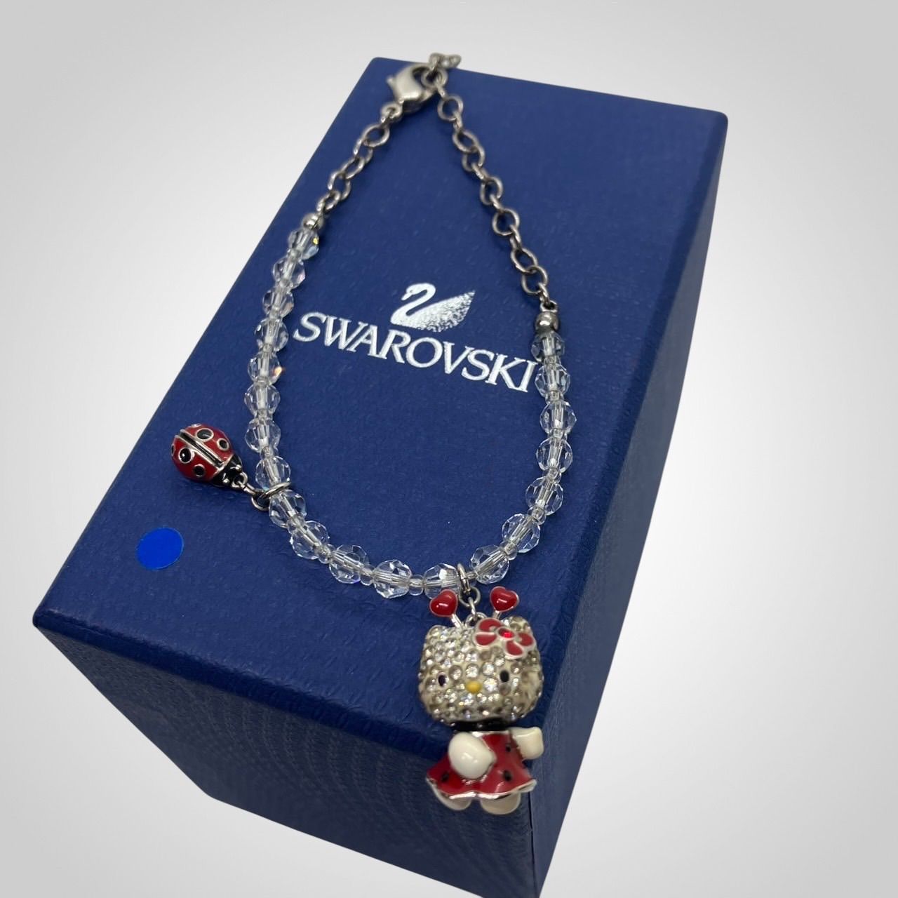 SWAROVSKI スワロフスキー キティ ブレスレット てんとう虫チャーム付