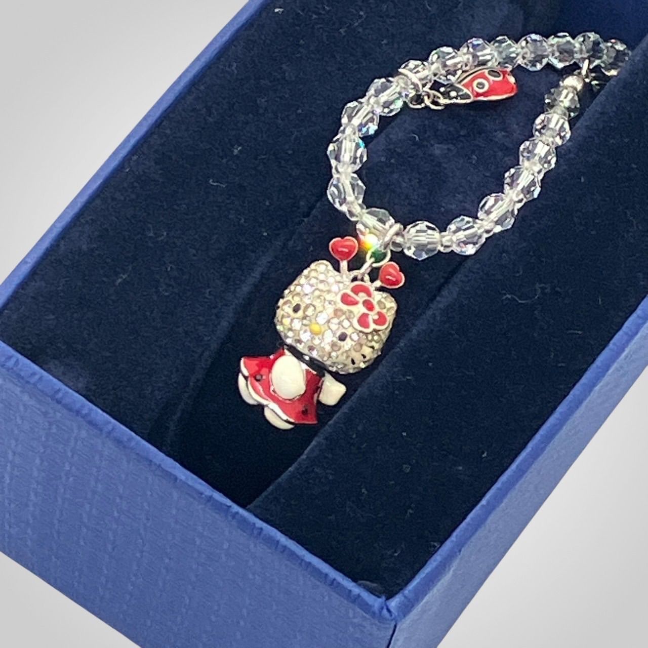 SWAROVSKI スワロフスキー キティ ブレスレット てんとう虫チャーム付 