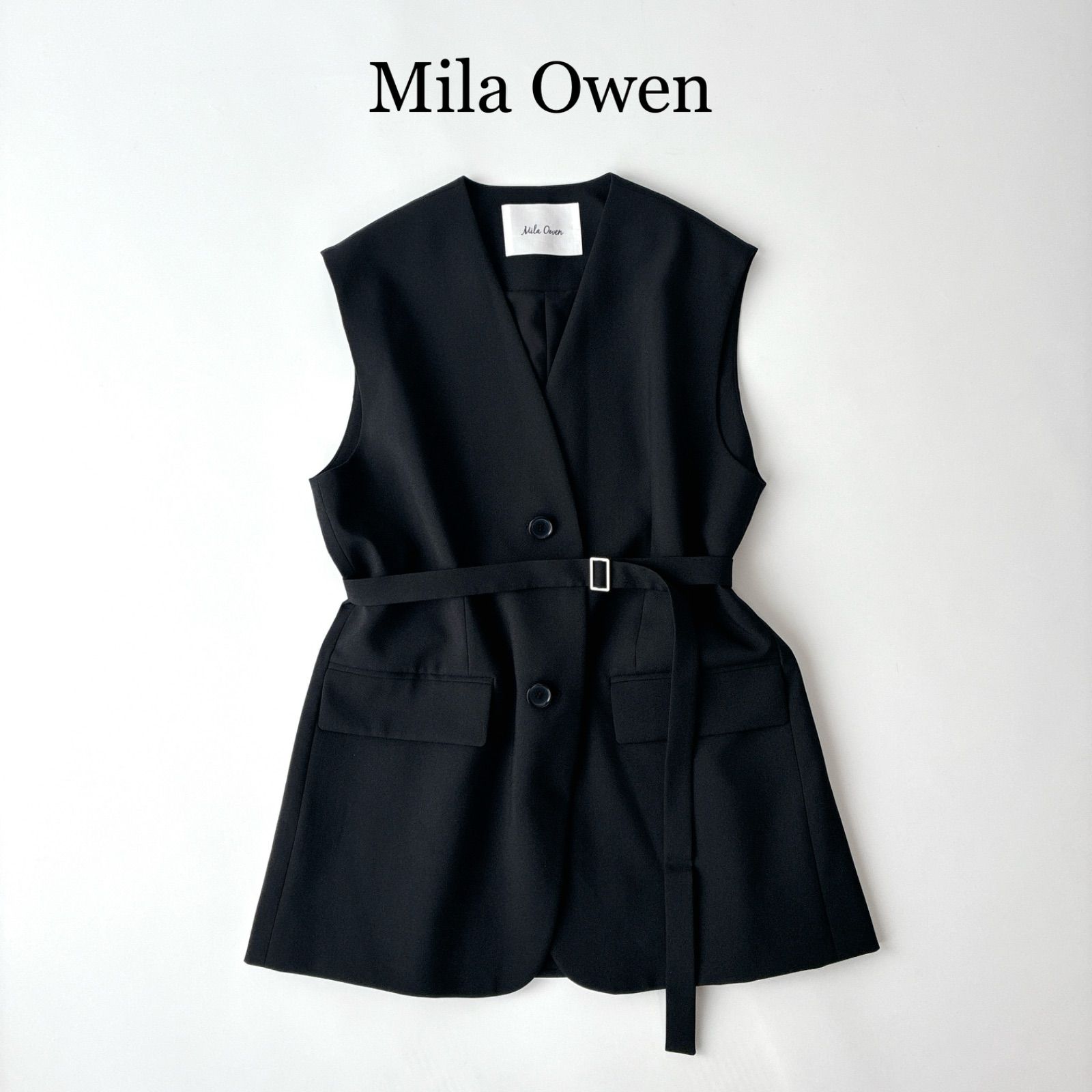 美品✨/ 2025 / MilaOwen ミラオーウェン / 共ベルト付き オーバー