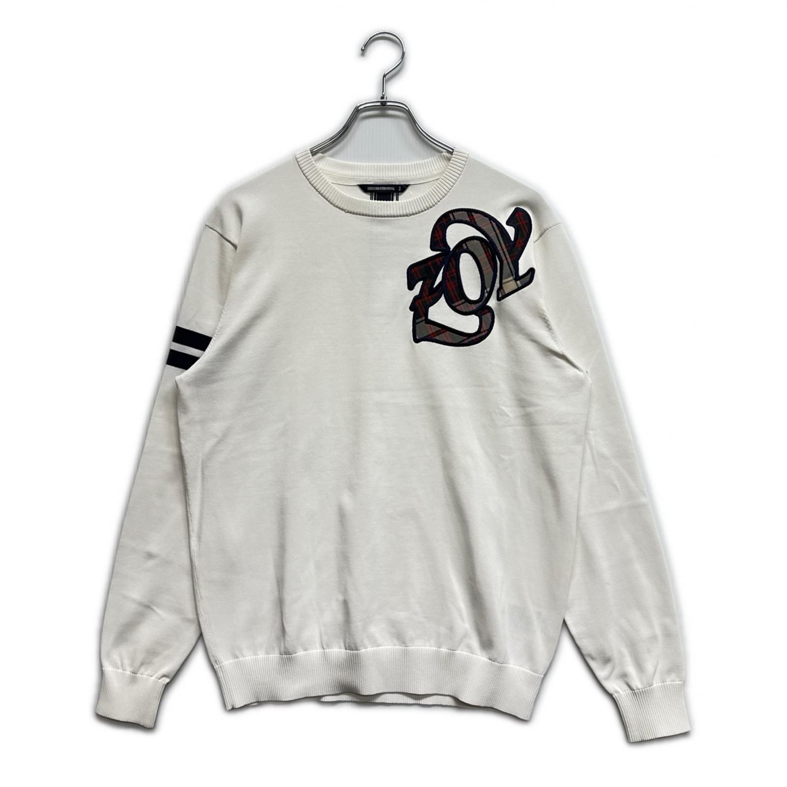 中古 メンズ ゾーイ ZOY セーター 2(L) 白 クルーネック ニット